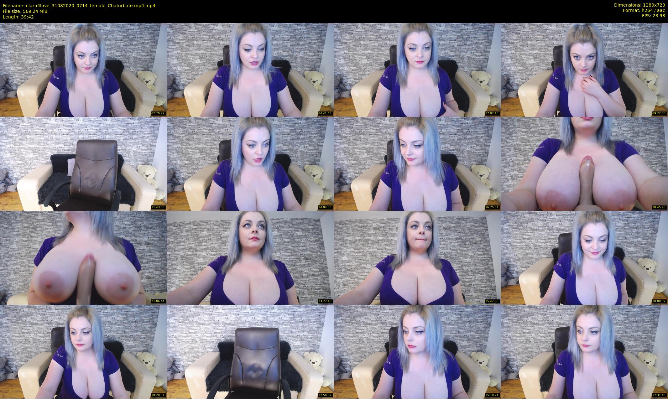 clara4love — 40 minute Chaturbate female cam show recording, 720p, Aug 31, 2020