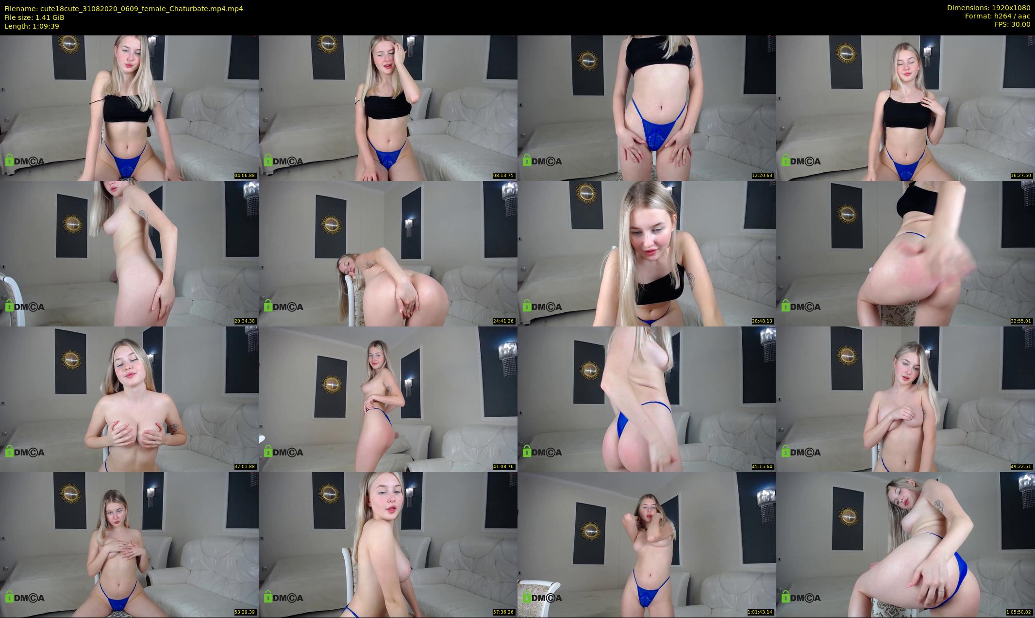cute18cute — 70 minute Chaturbate female cam show recording, 1080p, Aug 31, 2020