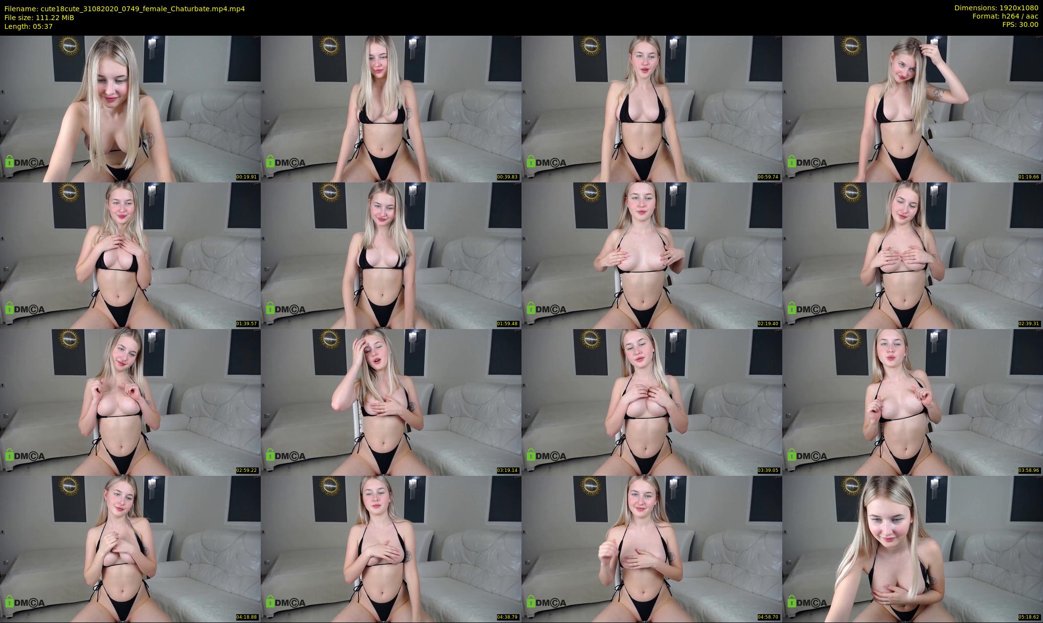 cute18cute — 6 minute Chaturbate female cam show recording, 1080p, Aug 31, 2020