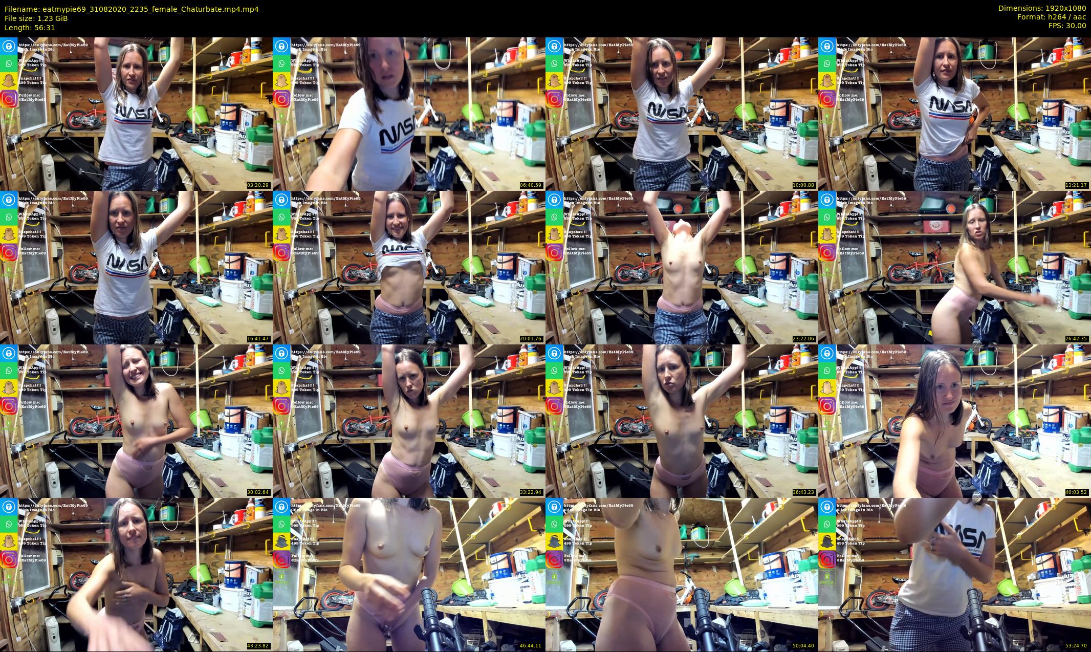 eatmypie69 — 57 minute Chaturbate female cam show recording, 1080p, Aug 31, 2020