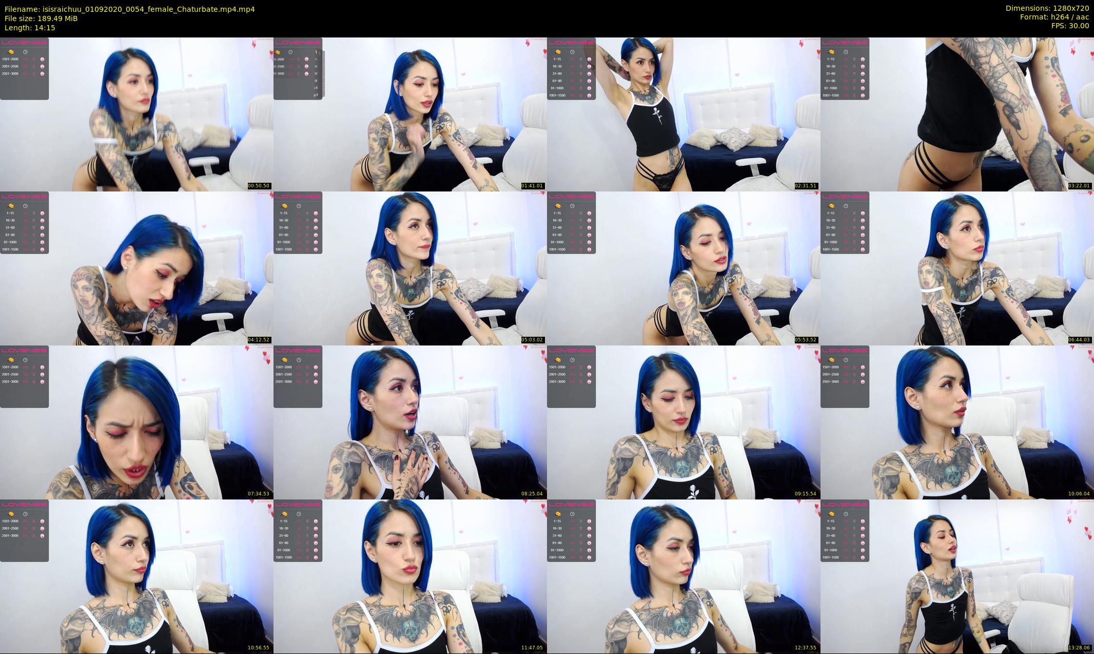 isisraichuu — 15 minute Chaturbate female cam show recording, 720p, Sep 1, 2020