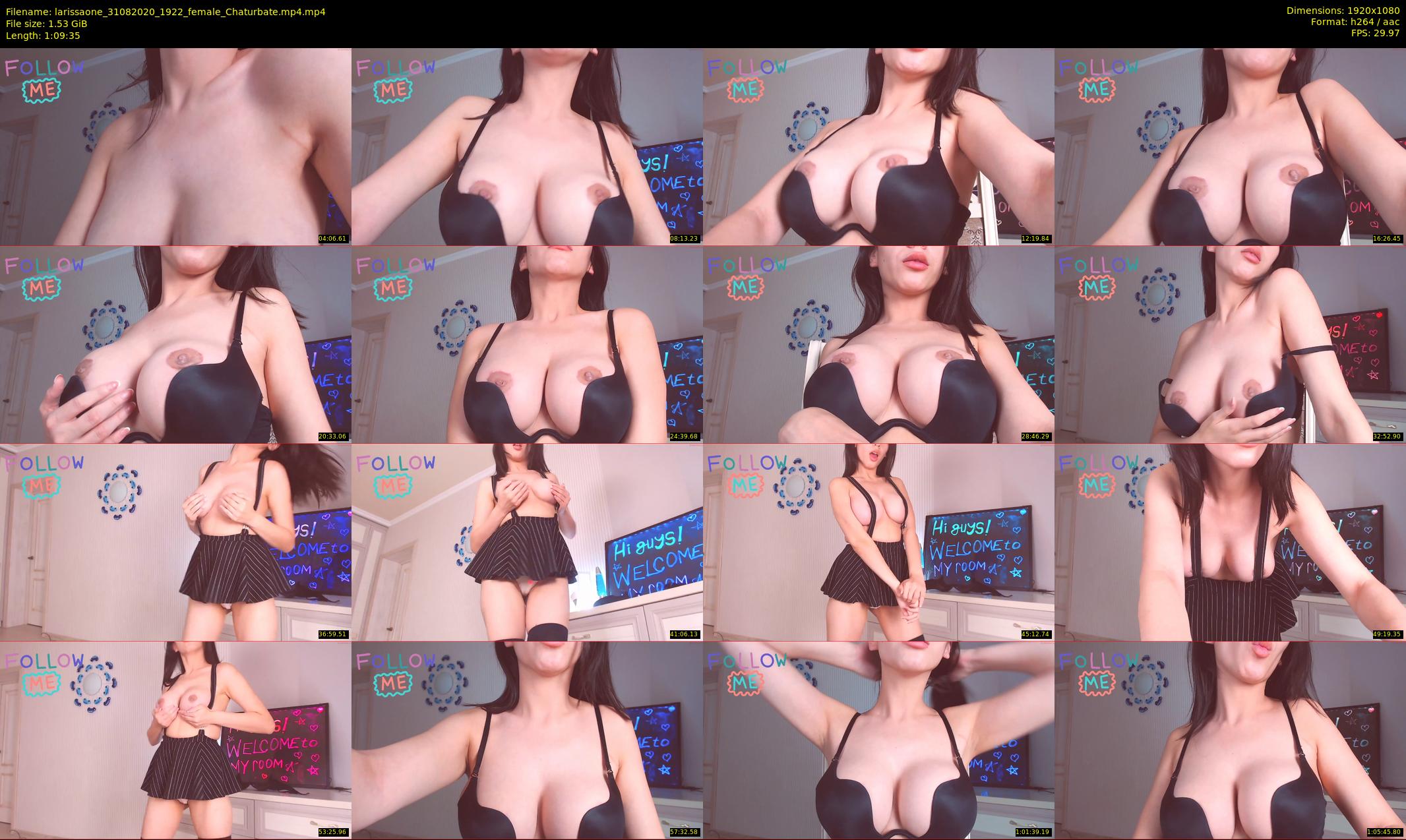 larissaone — 70 minute Chaturbate female cam show recording, 1080p, Aug 31, 2020