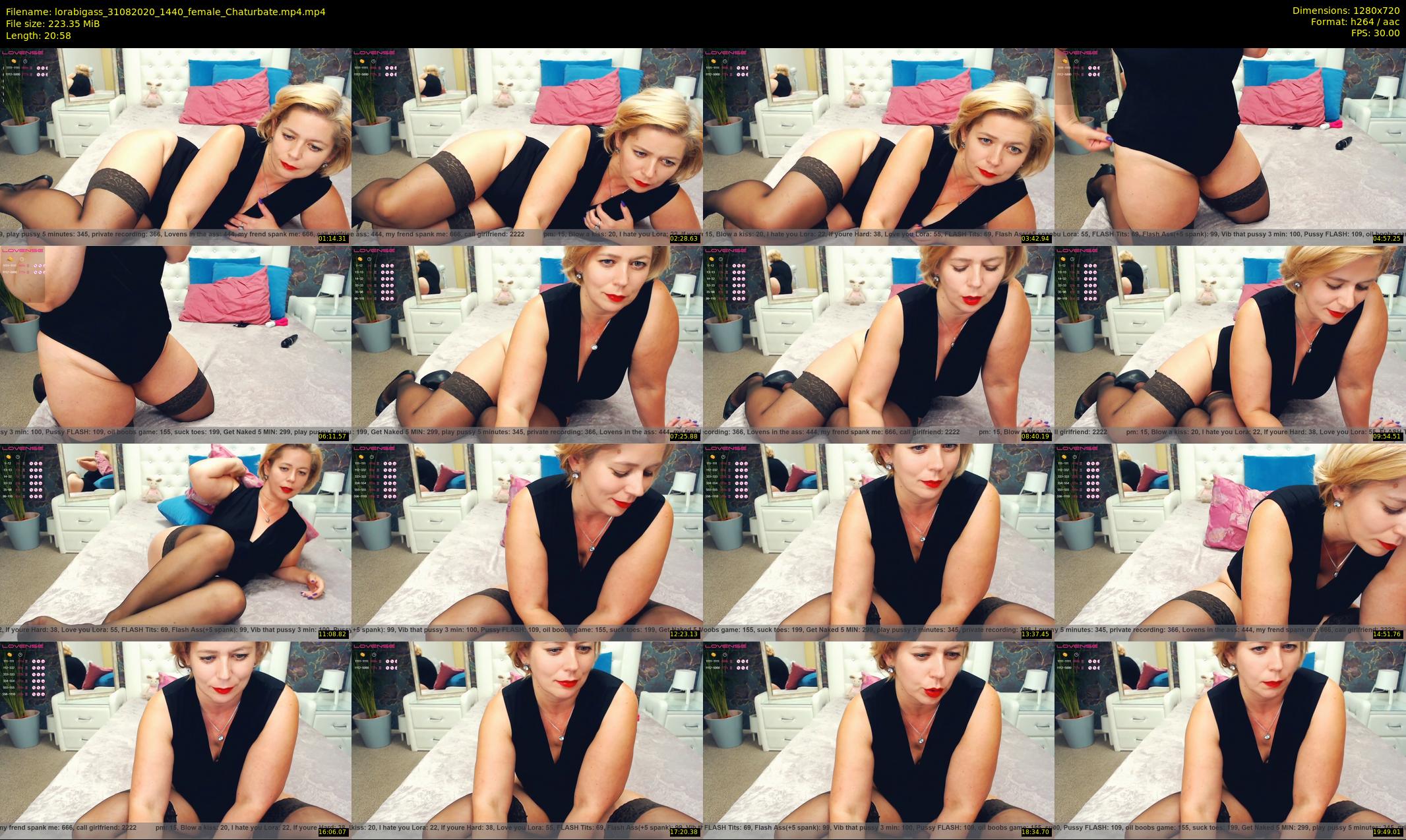 lorabigass — 21 minute Chaturbate female cam show recording, 720p, Aug 31, 2020