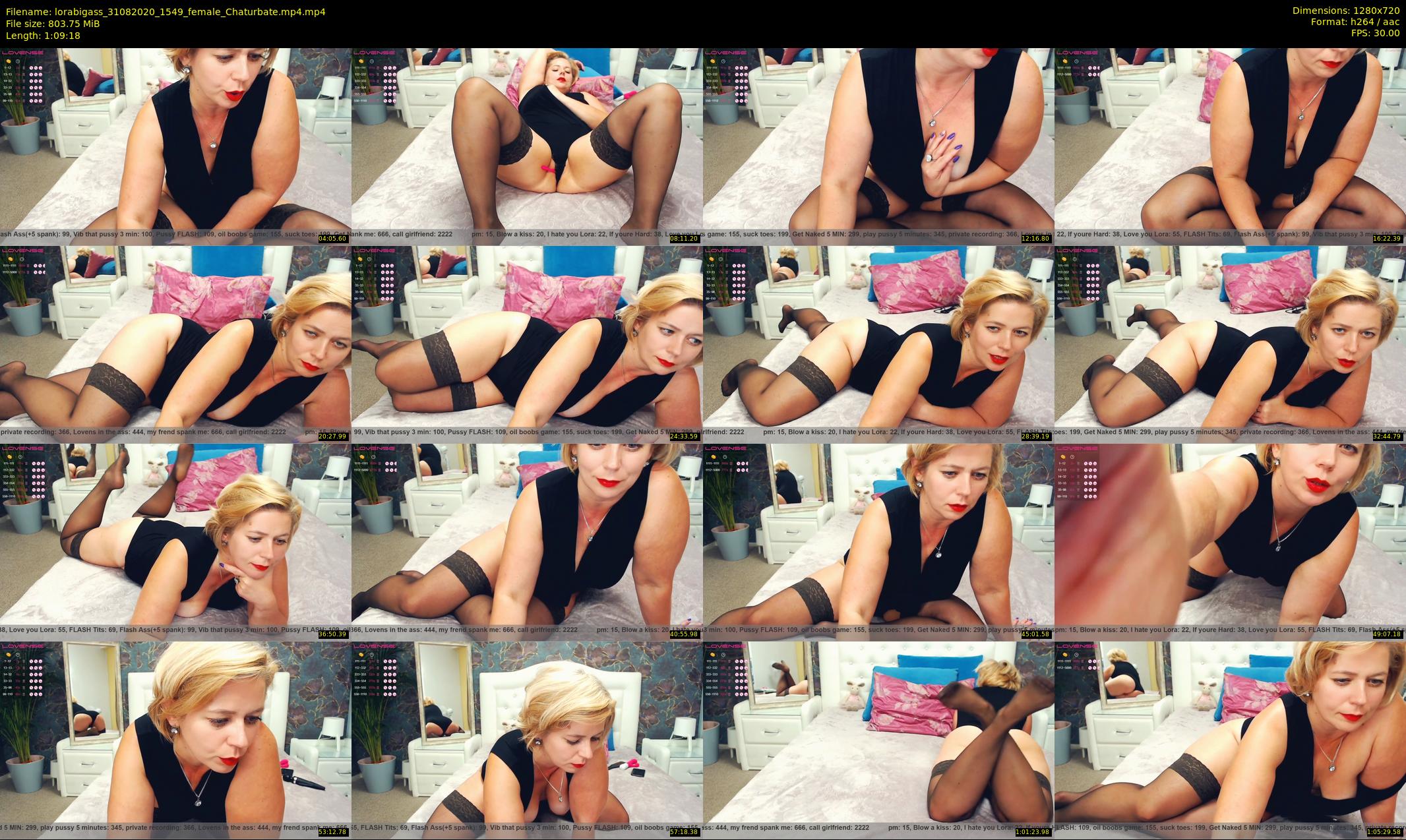 lorabigass — 70 minute Chaturbate female cam show recording, 720p, Aug 31, 2020