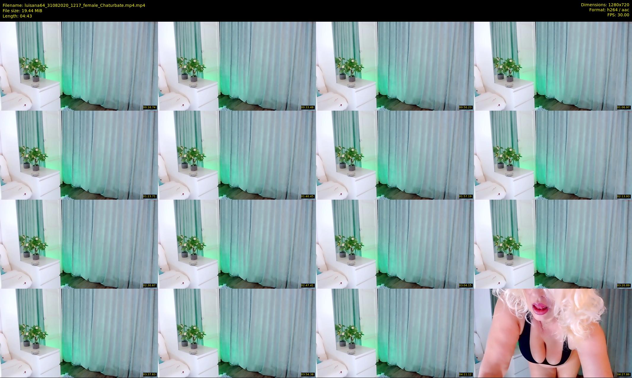 luisana64 — 5 minute Chaturbate female cam show recording, 720p, Aug 31, 2020