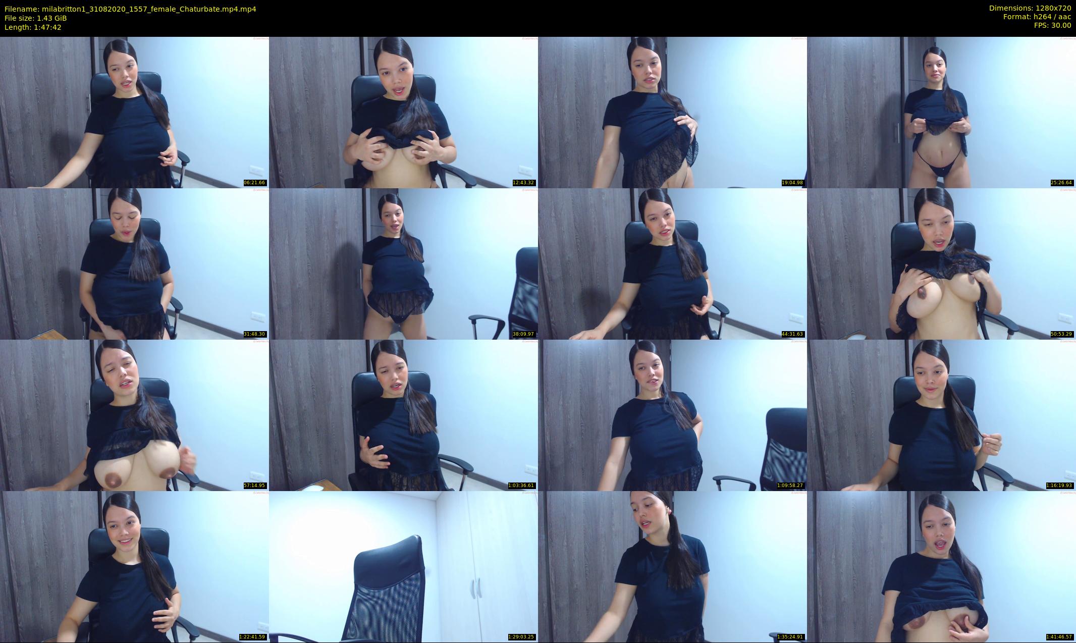 milabritton1 — 108 minute Chaturbate female cam show recording, 720p, Aug 31, 2020