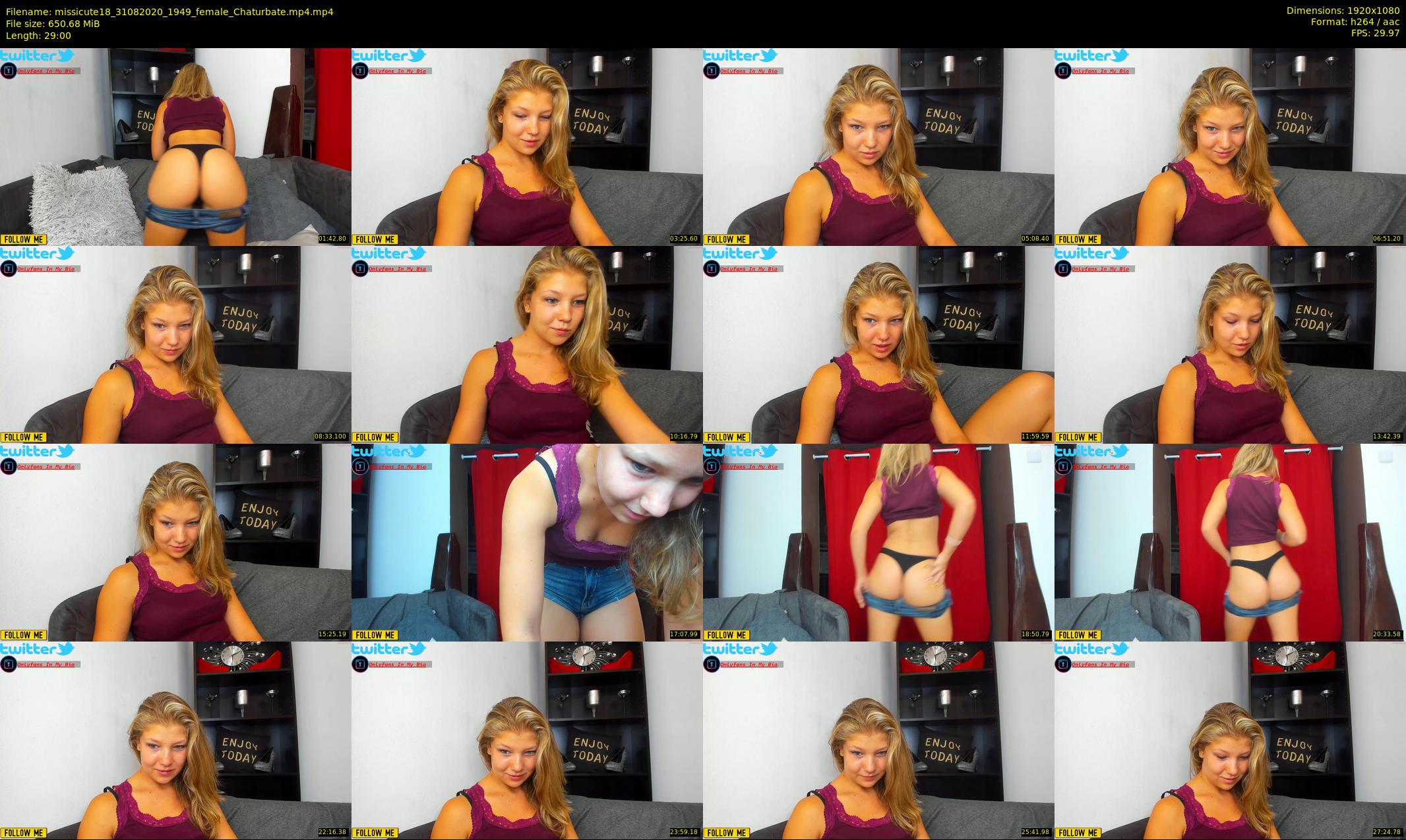 missicute18 — 29 minute Chaturbate female cam show recording, 1080p, Aug 31, 2020