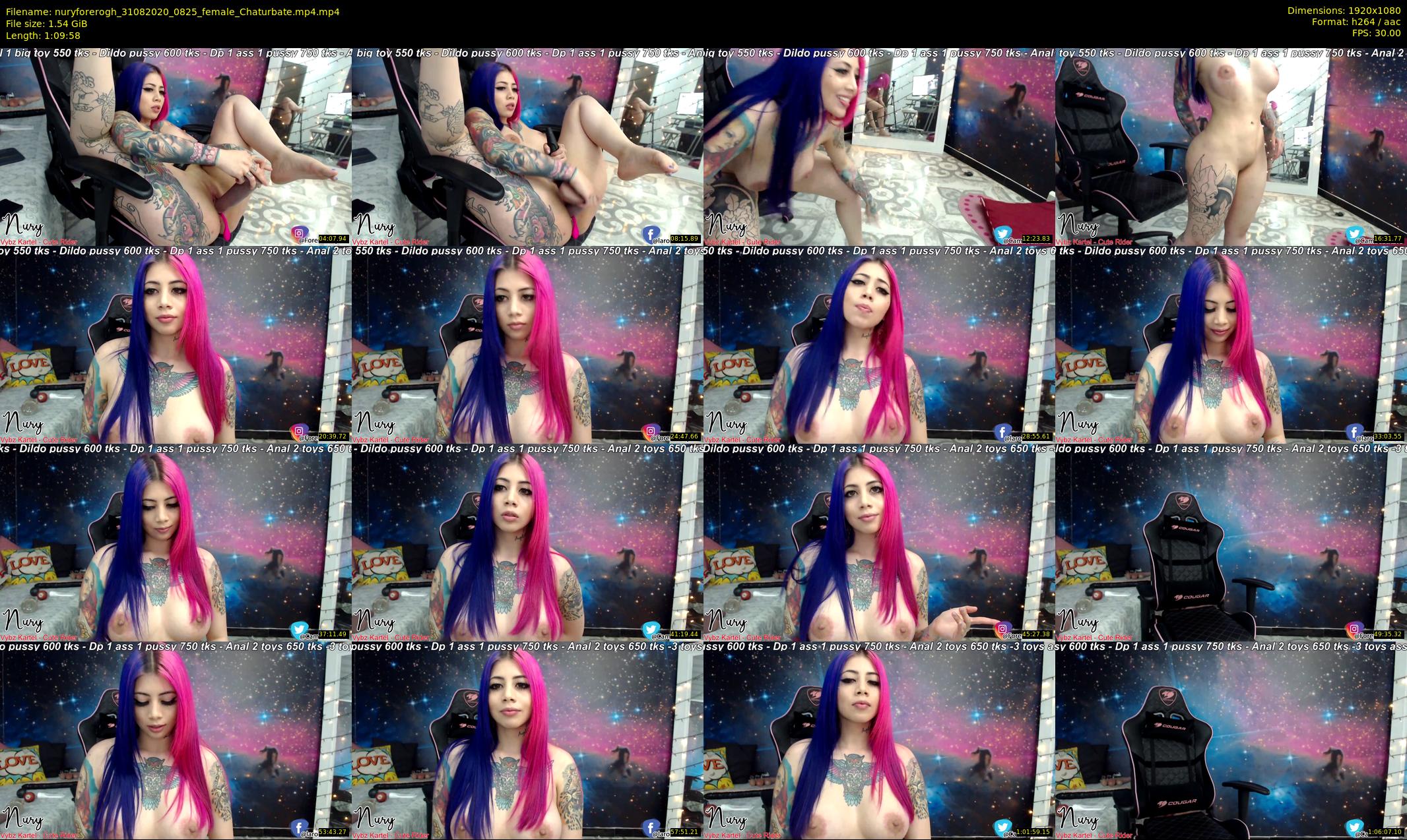 nuryforerogh — 70 minute Chaturbate female cam show recording, 1080p, Aug 31, 2020
