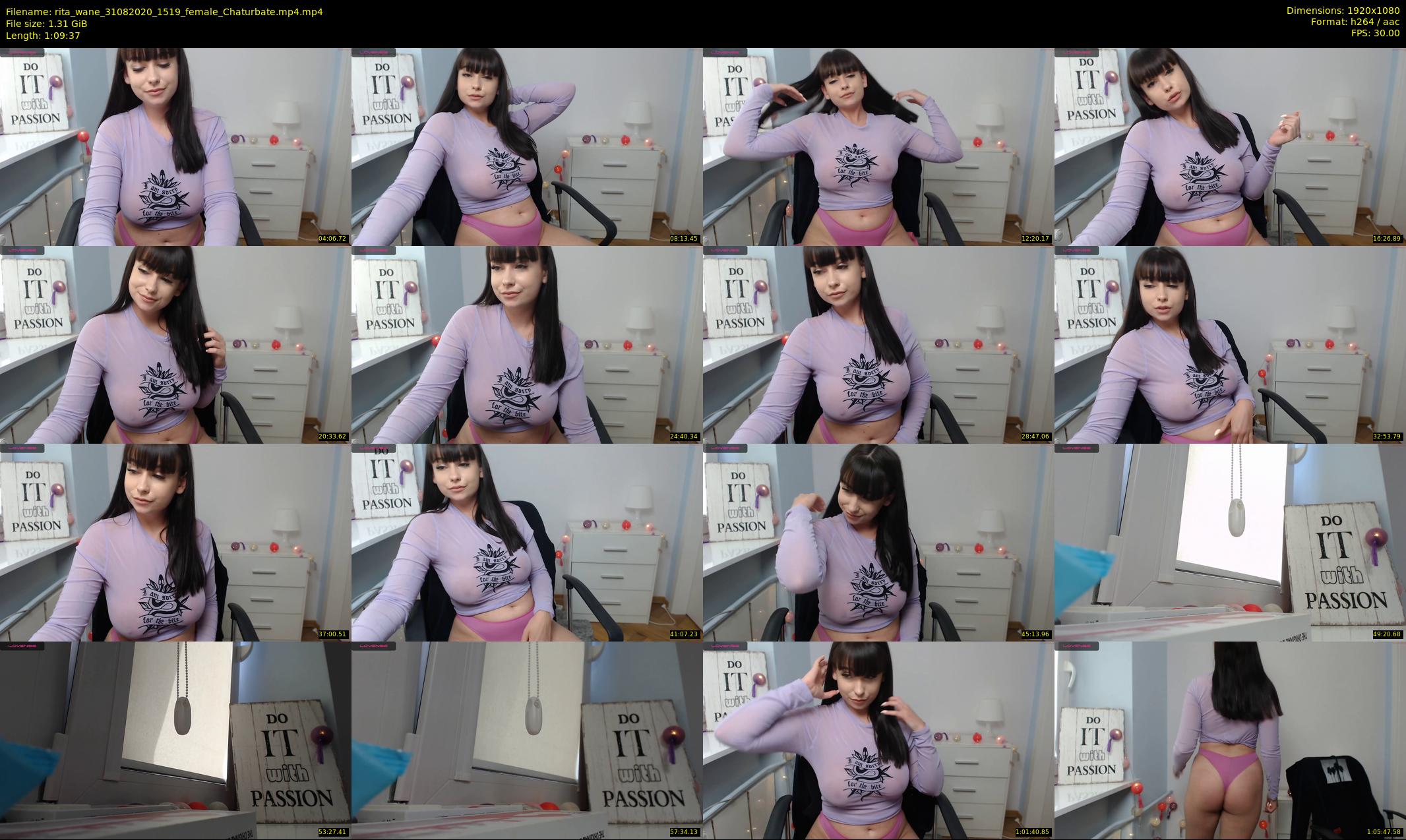 rita_wane — 70 minute Chaturbate female cam show recording, 1080p, Aug 31, 2020
