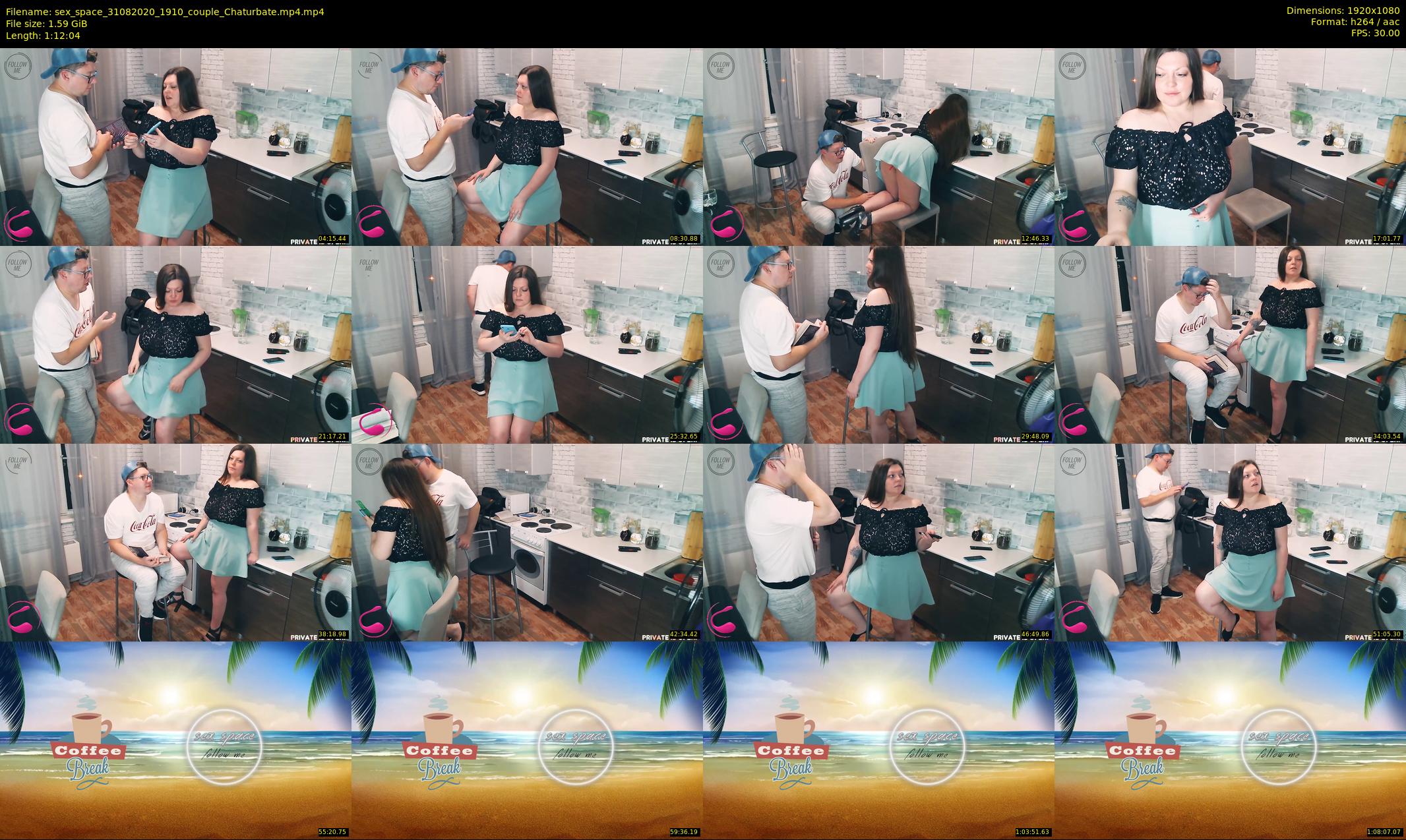 sex_space — 73 minute Chaturbate couple cam show recording, 1080p, Aug 31, 2020
