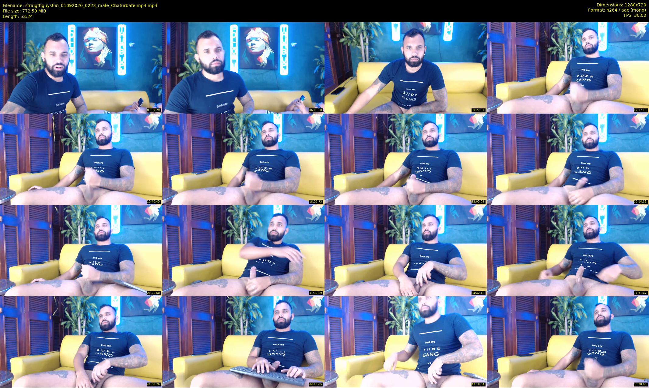 straigthguysfun — 54 minute Chaturbate male cam show recording, 720p, Sep 1, 2020
