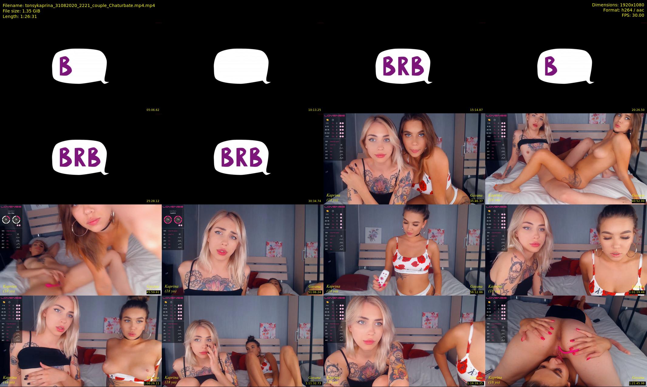 tonsykaprina — 87 minute Chaturbate couple cam show recording, 1080p, Aug 31, 2020