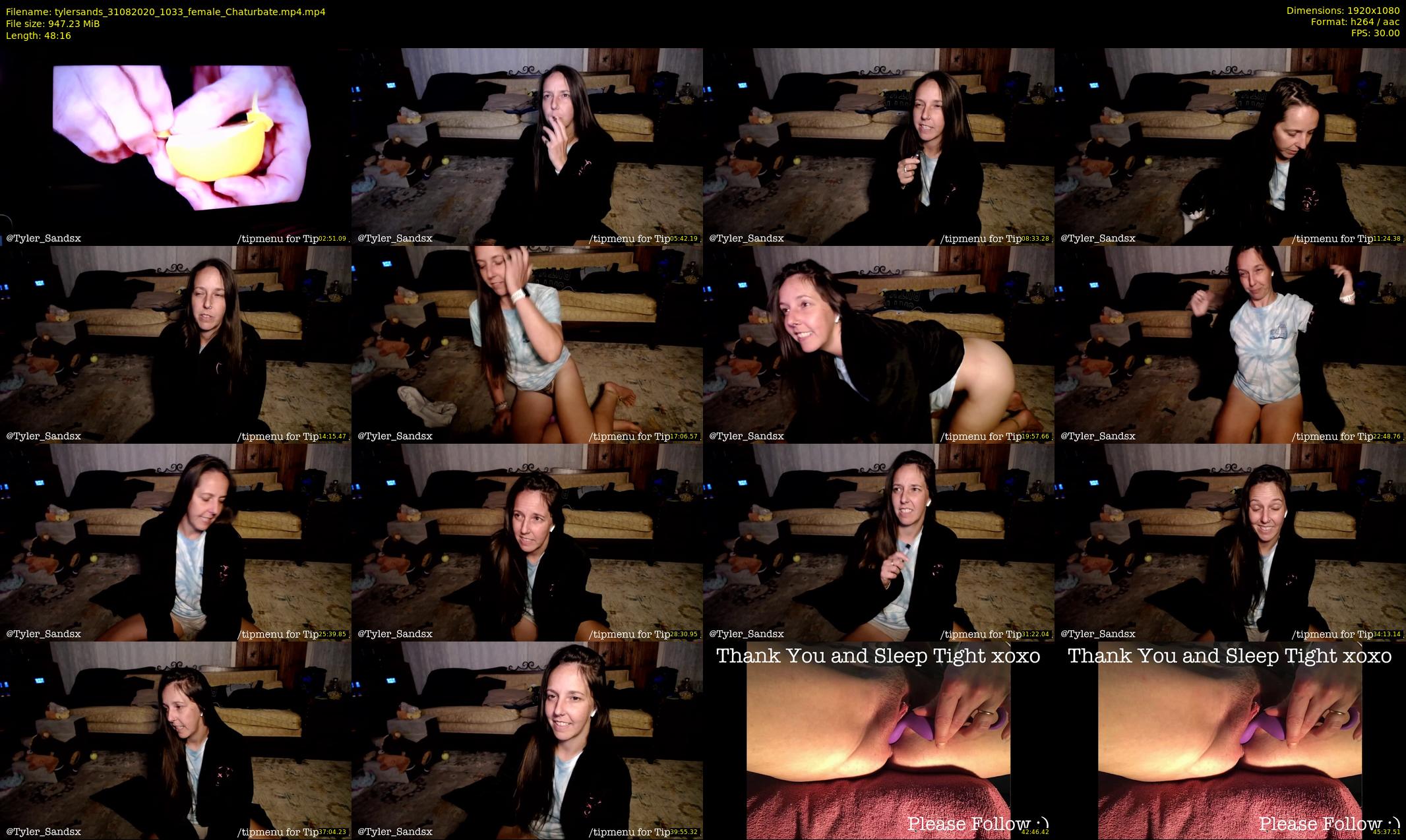 tylersands — 49 minute Chaturbate female cam show recording, 1080p, Aug 31, 2020