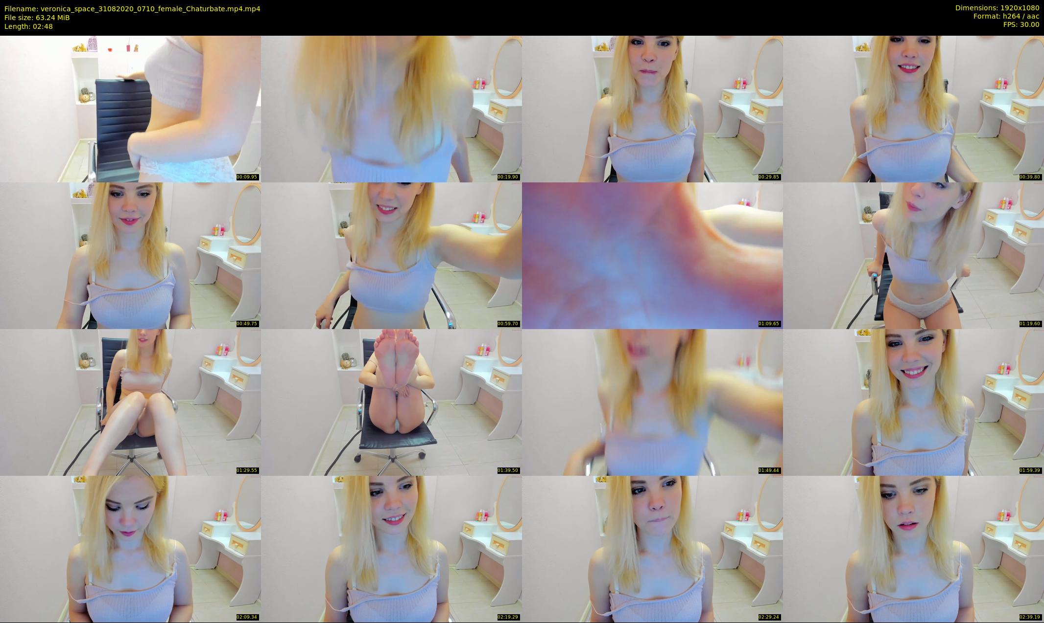 veronica_space — 3 minute Chaturbate female cam show recording, 1080p, Aug 31, 2020