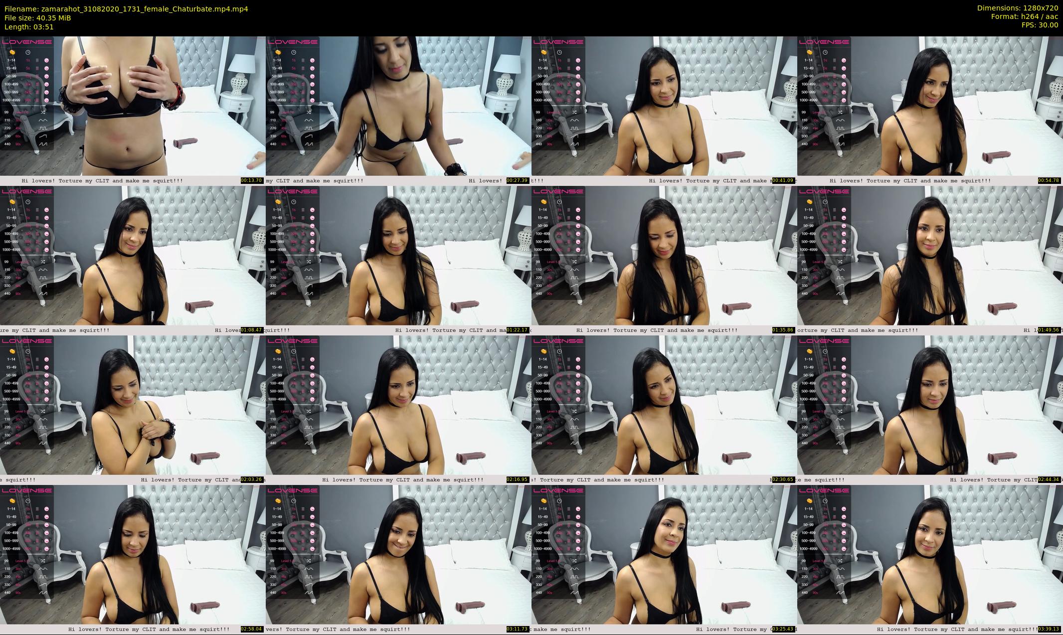 zamarahot — 4 minute Chaturbate female cam show recording, 720p, Aug 31, 2020