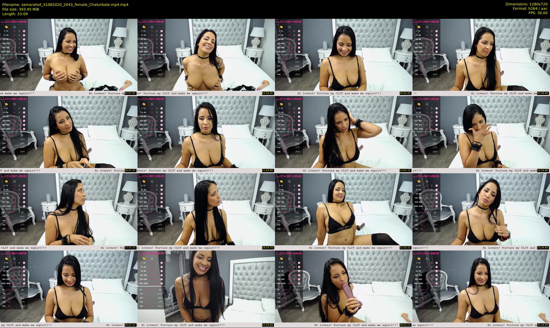 zamarahot — 34 minute Chaturbate female cam show recording, 720p, Aug 31, 2020
