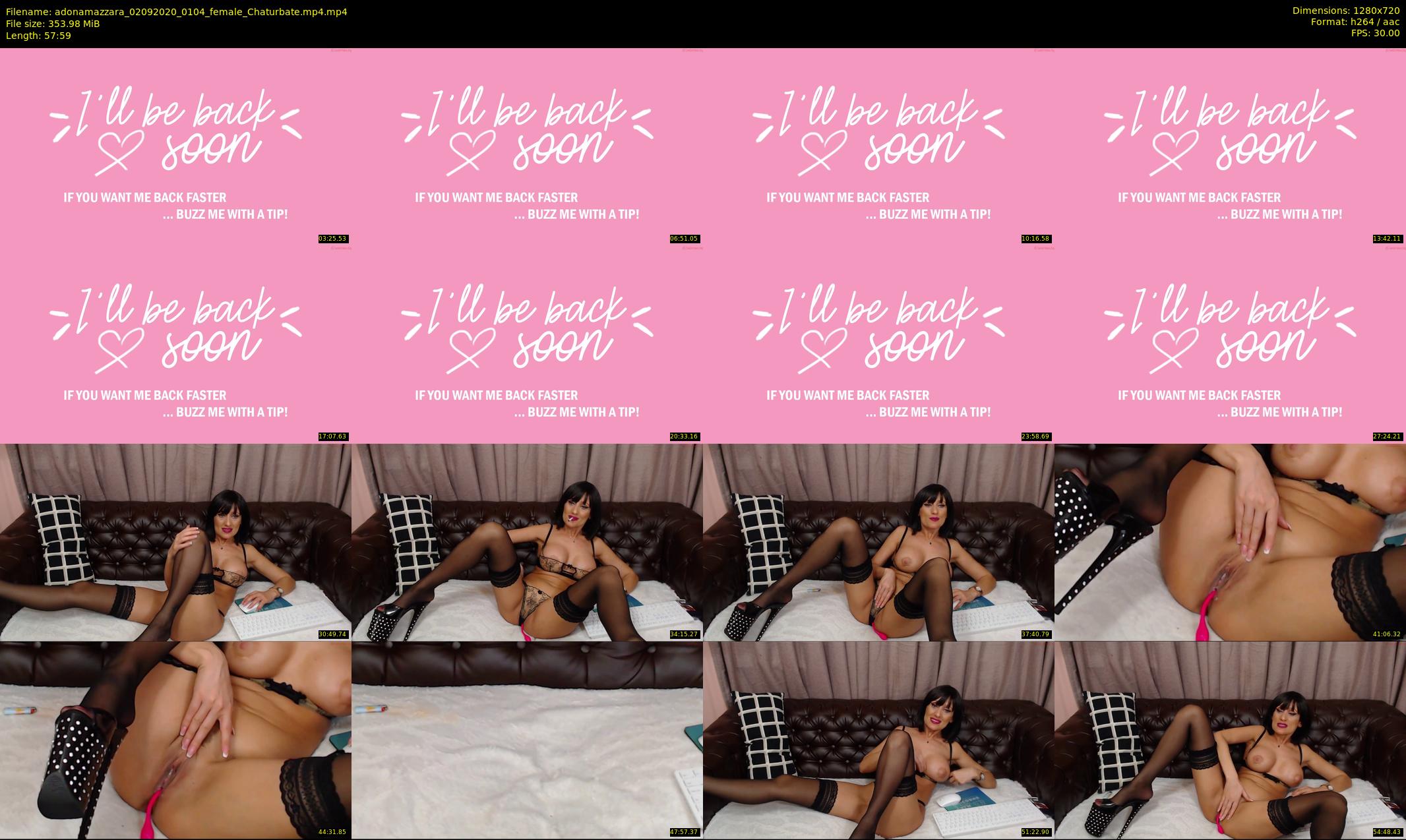 adonamazzara — 58 minute Chaturbate female cam show recording, 720p, Sep 2, 2020