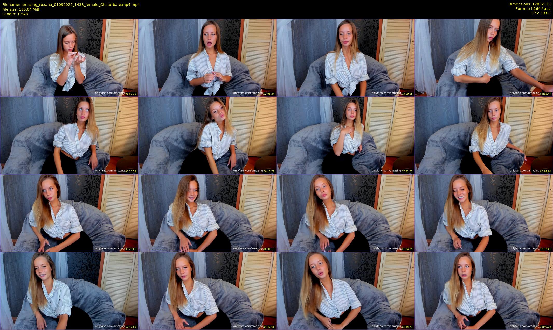 amazing_roxana — 18 minute Chaturbate female cam show recording, 720p, Sep 1, 2020