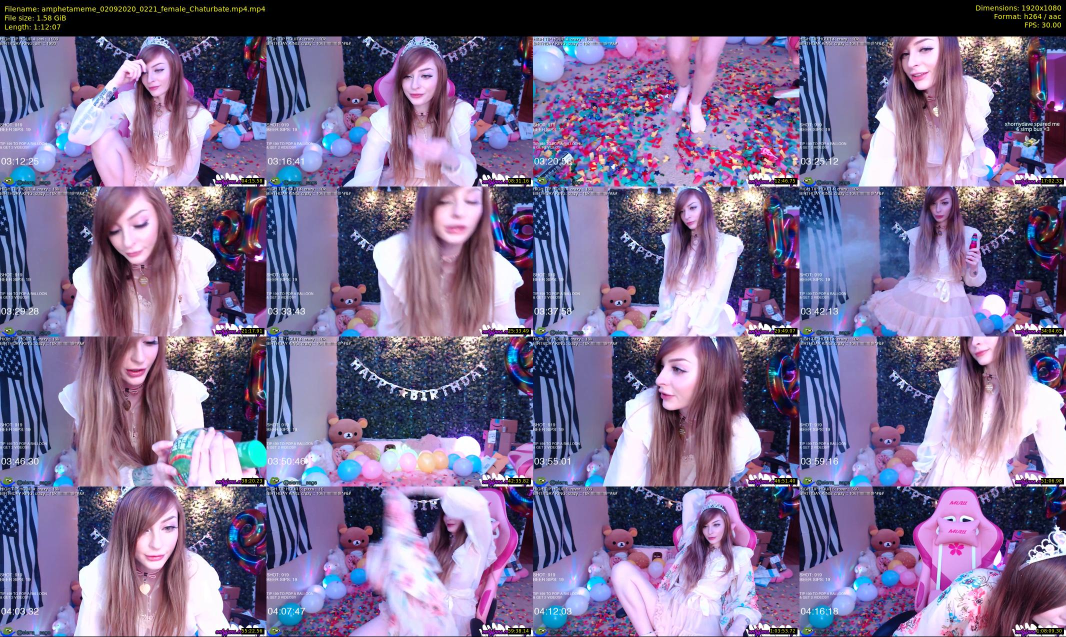 amphetameme — 73 minute Chaturbate female cam show recording, 1080p, Sep 2, 2020
