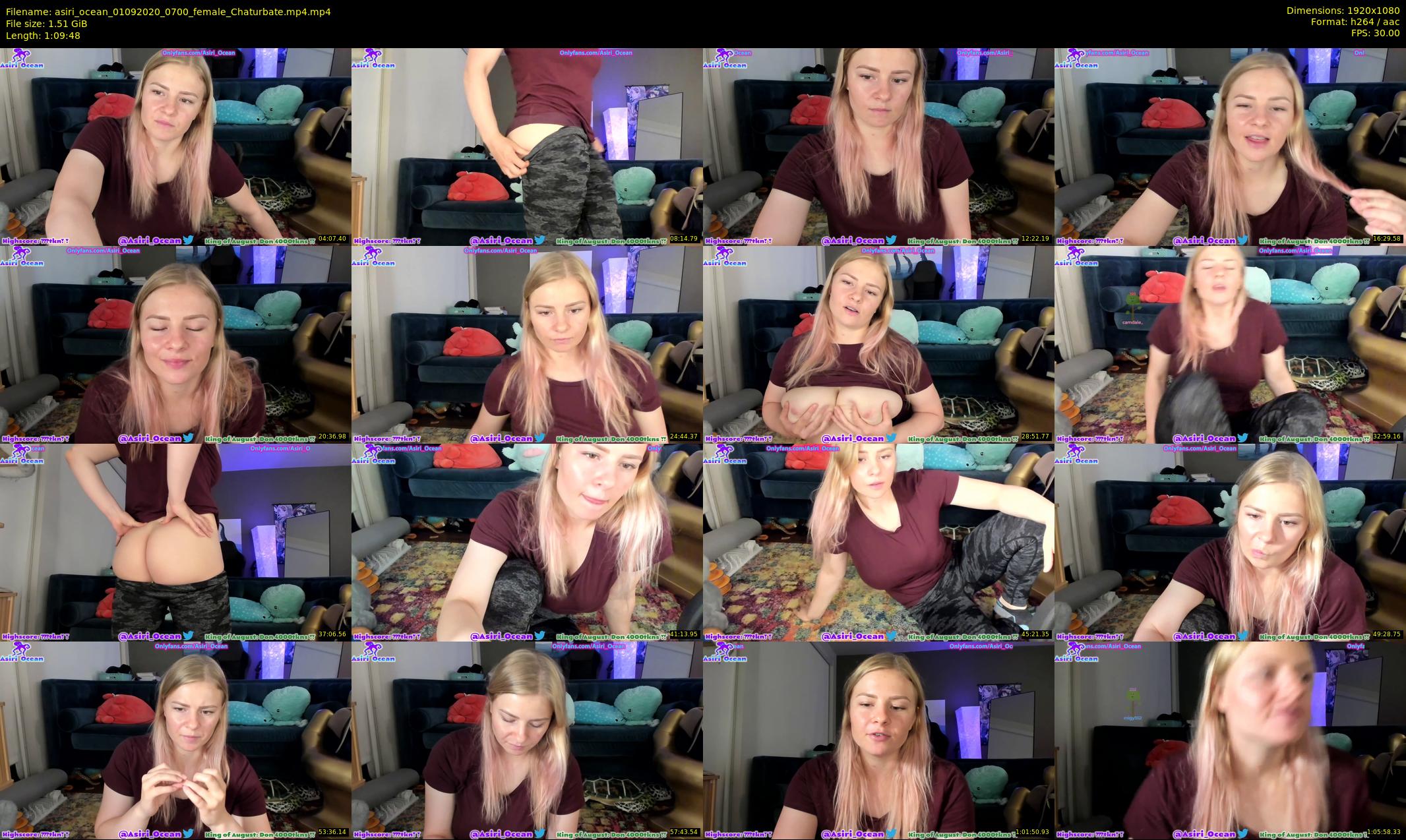 asiri_ocean — 70 minute Chaturbate female cam show recording, 1080p, Sep 1, 2020