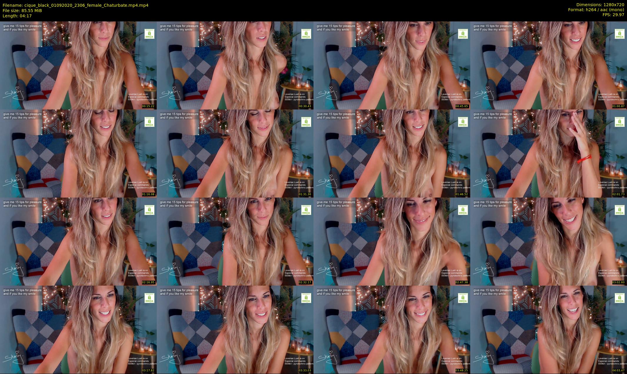 cique_black — 5 minute Chaturbate female cam show recording, 720p, Sep 1, 2020