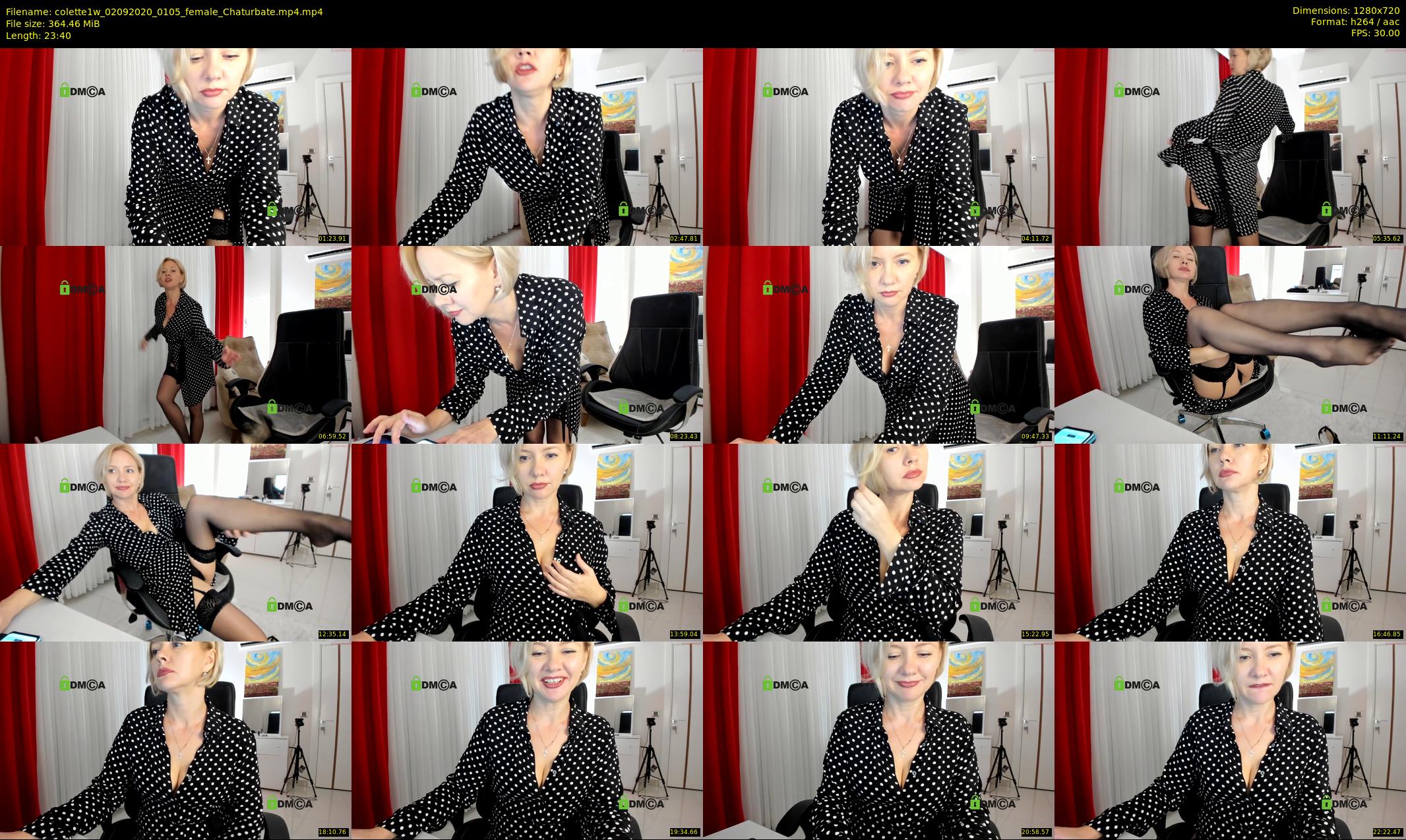 colette1w — 24 minute Chaturbate female cam show recording, 720p, Sep 2, 2020