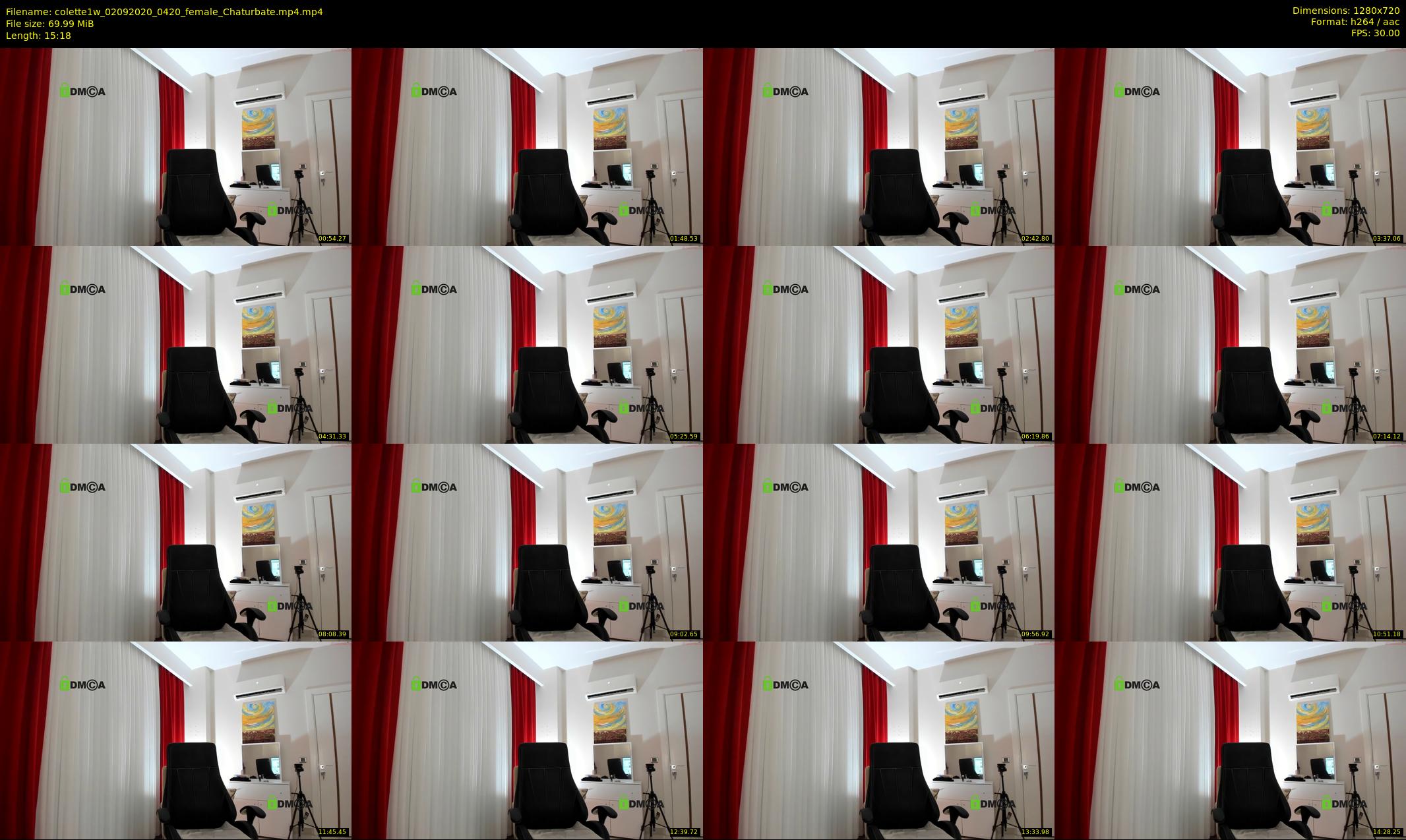 colette1w — 16 minute Chaturbate female cam show recording, 720p, Sep 2, 2020