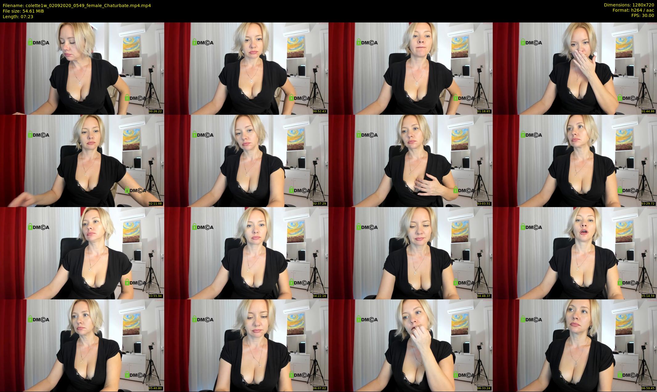 colette1w — 8 minute Chaturbate female cam show recording, 720p, Sep 2, 2020
