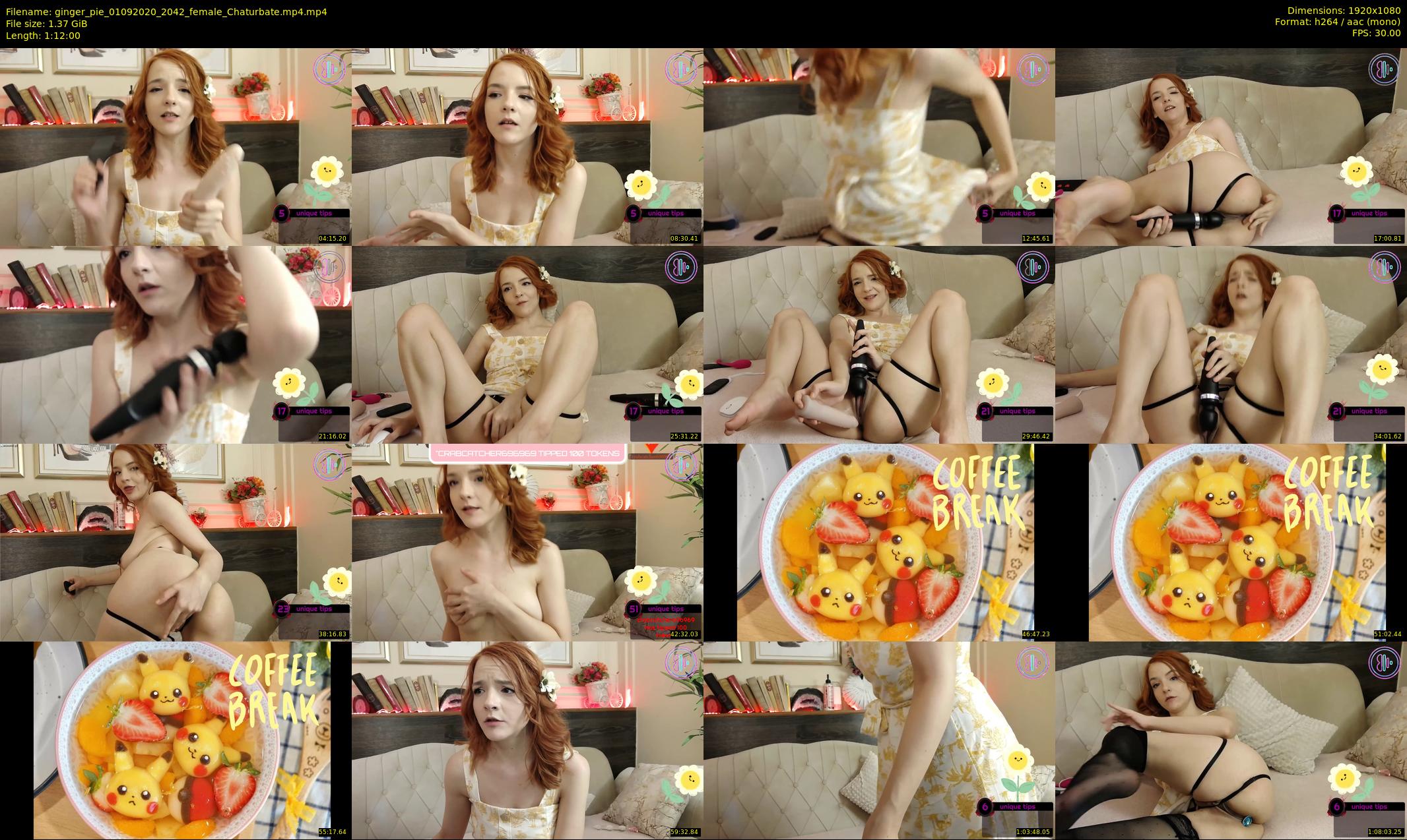 ginger_pie — 72 minute Chaturbate female cam show recording, 1080p, Sep 1, 2020