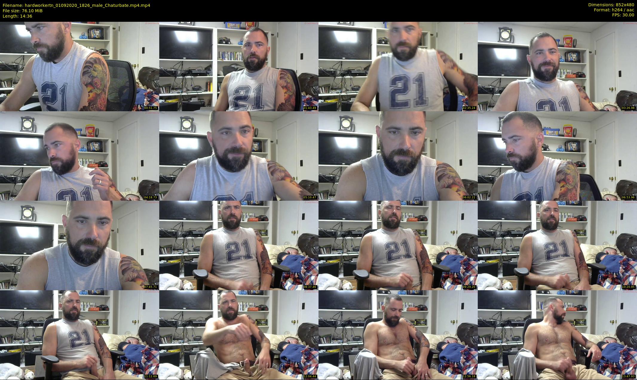 hardworkertn — 15 minute Chaturbate male cam show recording, 480p, Sep 1, 2020