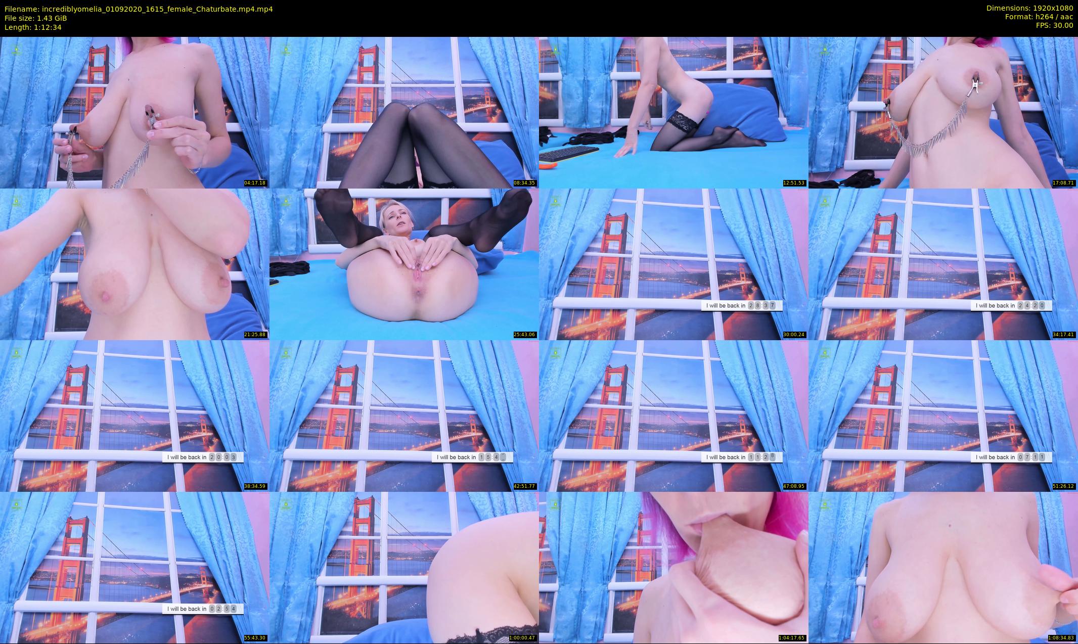 incrediblyomelia — 73 minute Chaturbate female cam show recording, 1080p, Sep 1, 2020