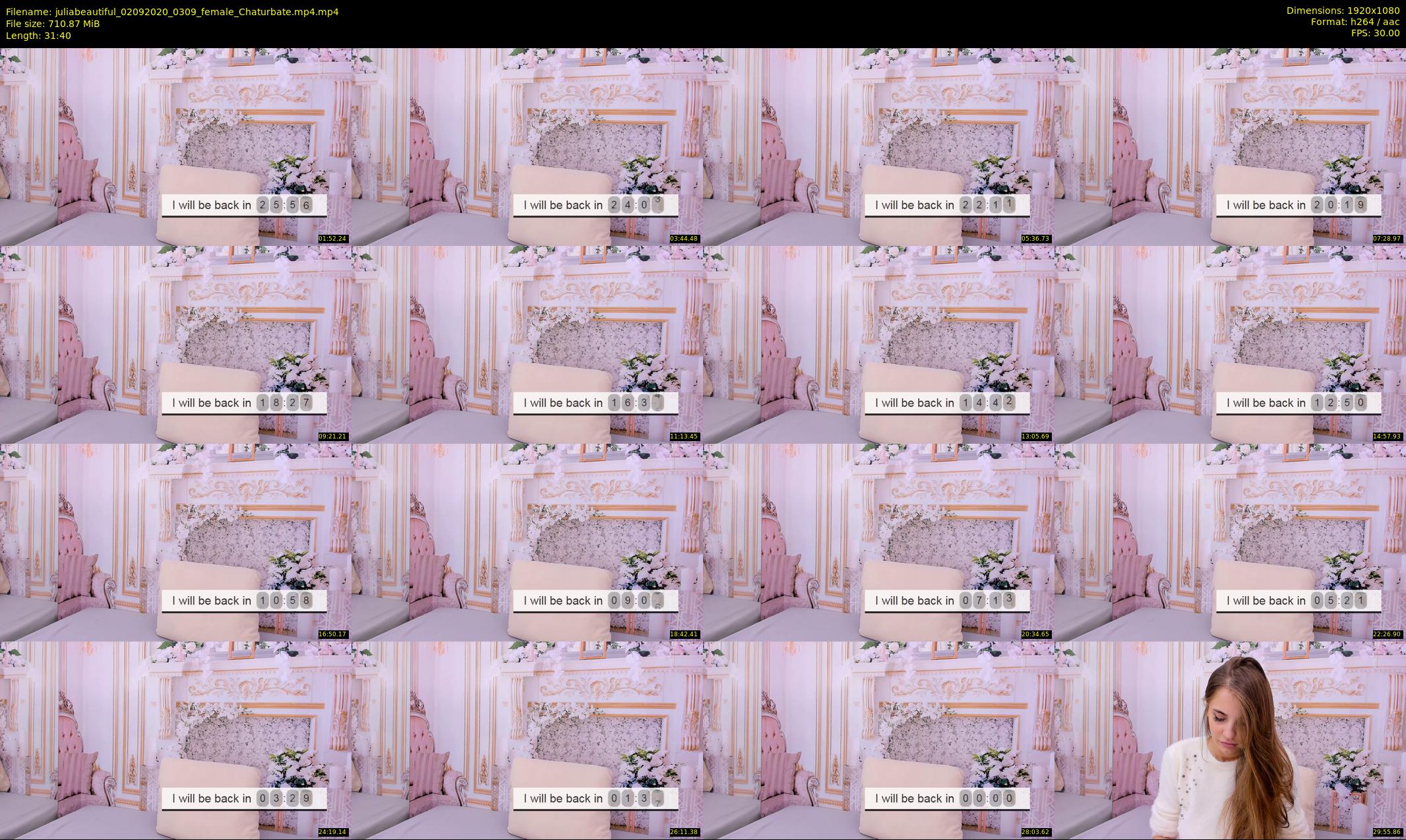 juliabeautiful — 32 minute Chaturbate female cam show recording, 1080p, Sep 2, 2020