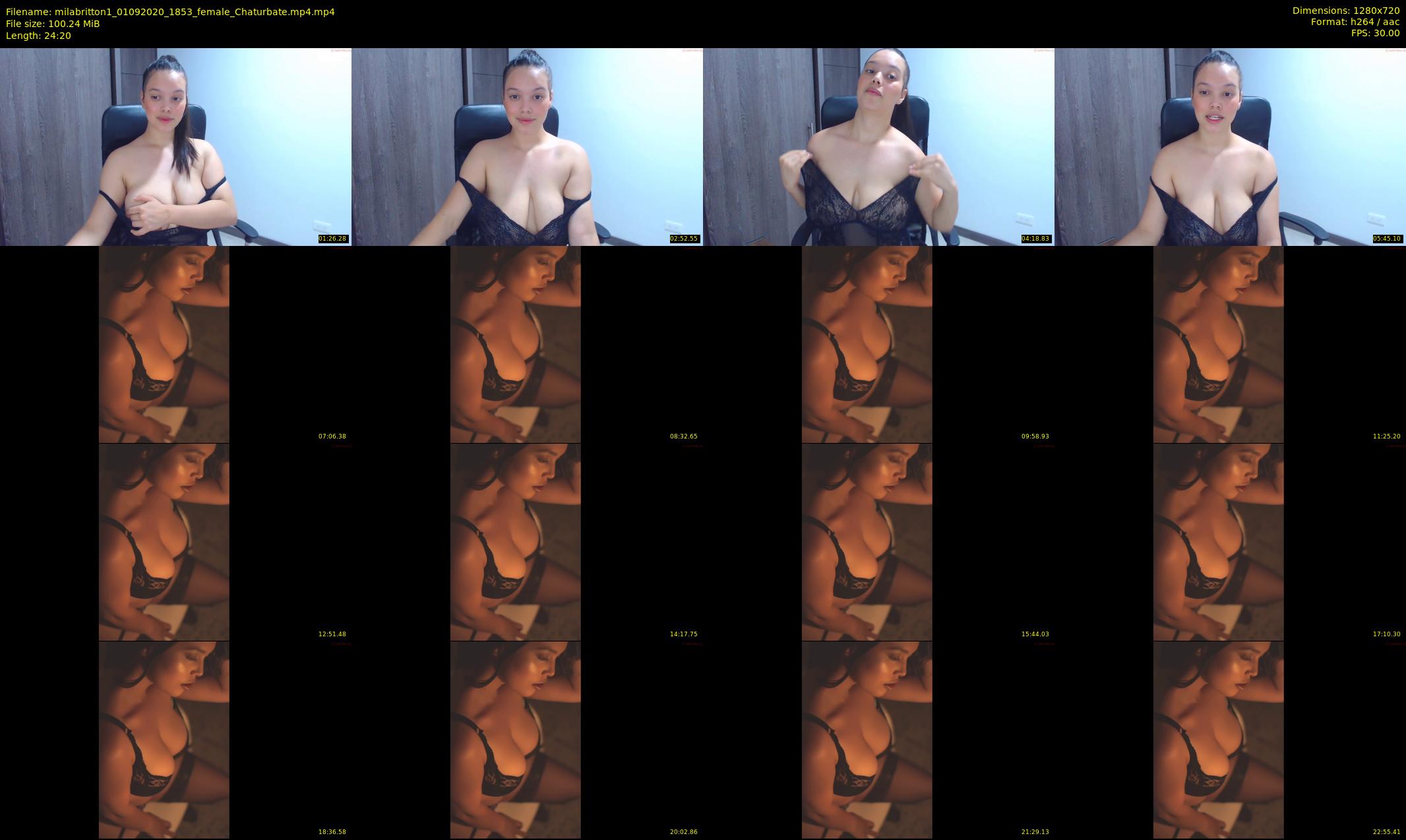 milabritton1 — 25 minute Chaturbate female cam show recording, 720p, Sep 1, 2020