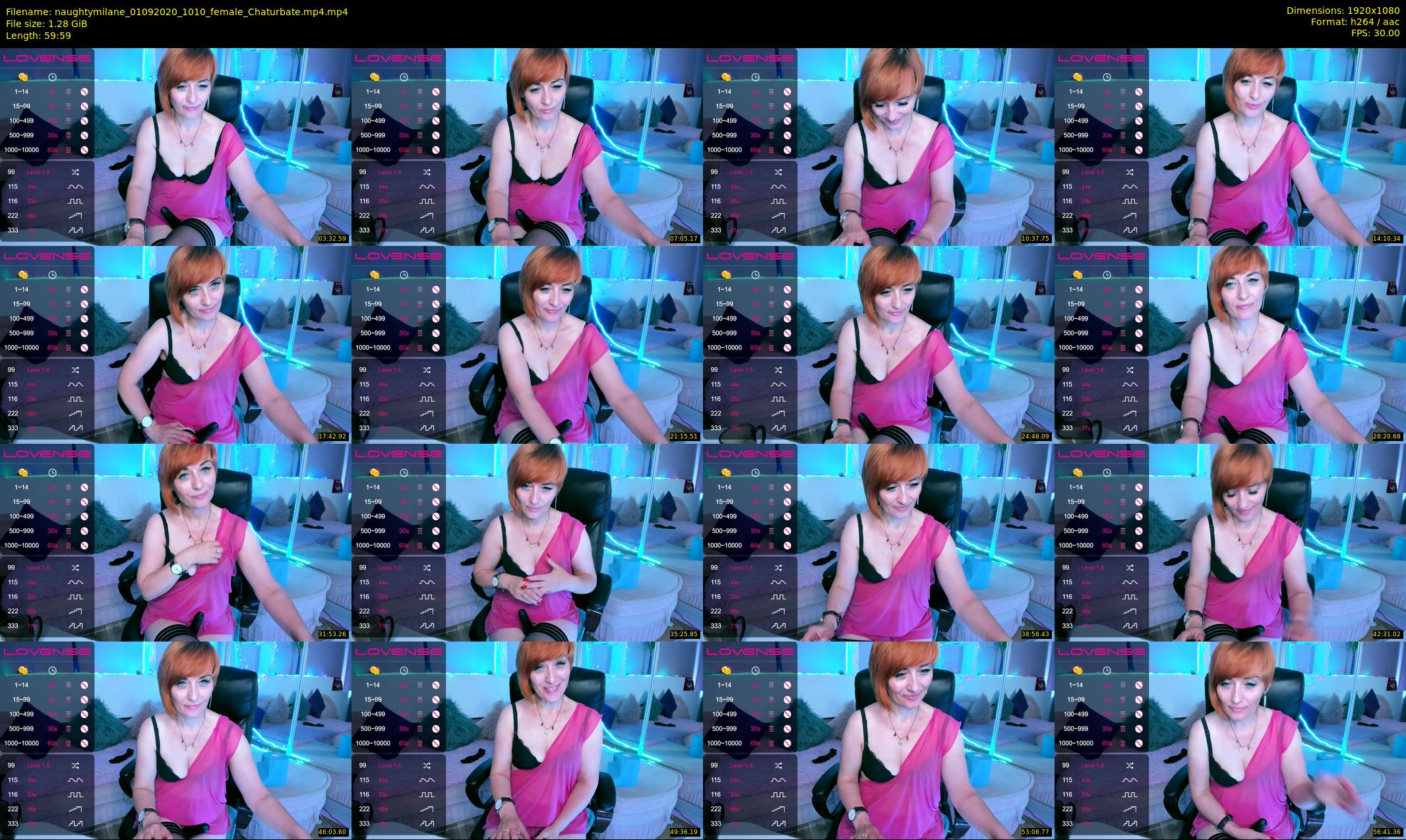 naughtymilane — 60 minute Chaturbate female cam show recording, 1080p, Sep 1, 2020