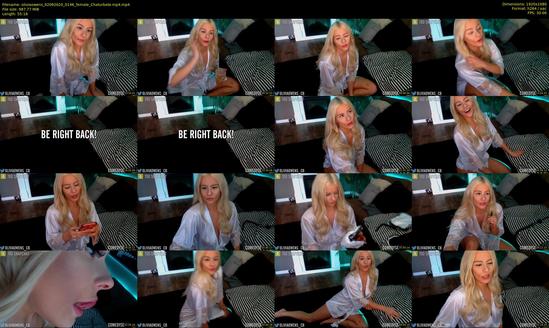 oliviaowens — 56 minute Chaturbate female cam show recording, 1080p, Sep 2, 2020