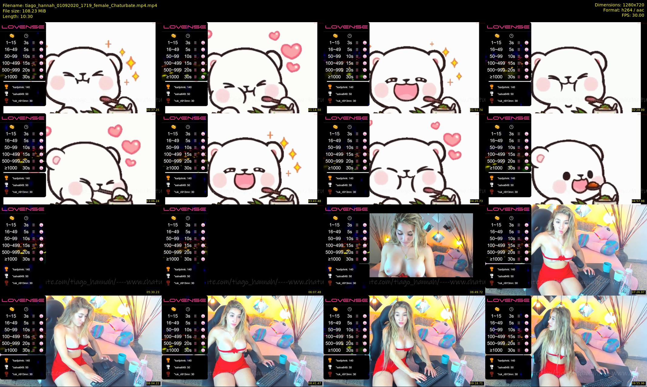 tiago_hannah — 11 minute Chaturbate couple cam show recording, 720p, Sep 1, 2020