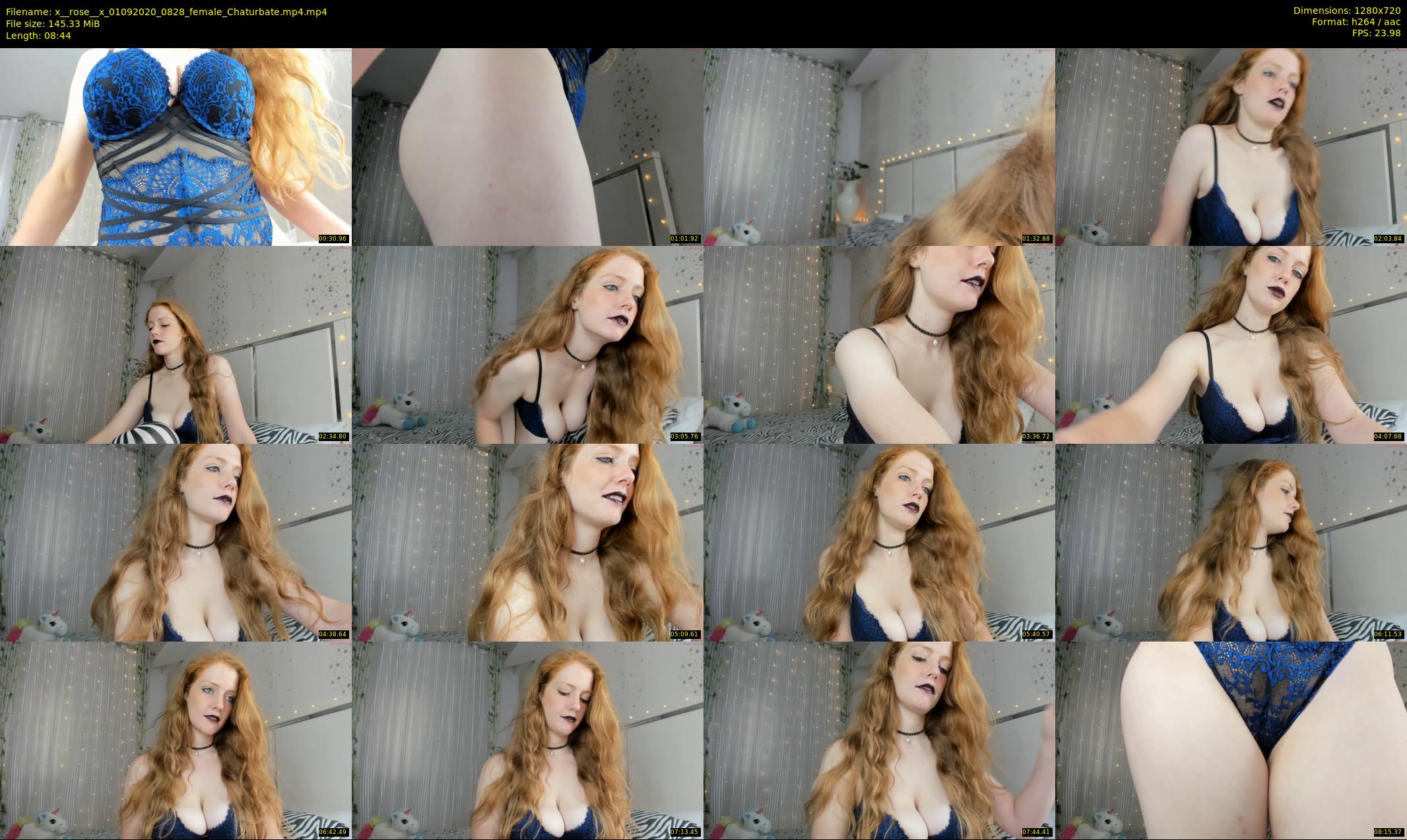 x__rose__x — 9 minute Chaturbate female cam show recording, 720p, Sep 1, 2020