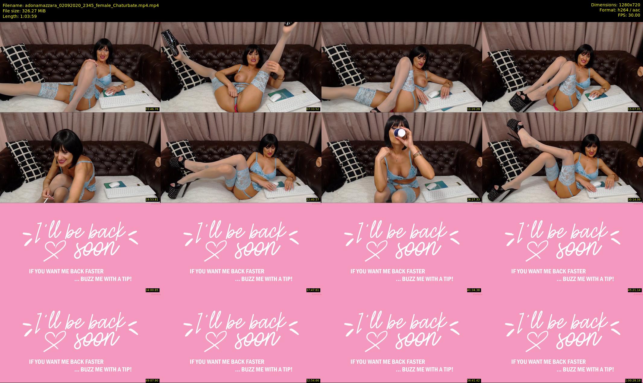 adonamazzara — 64 minute Chaturbate female cam show recording, 720p, Sep 2, 2020