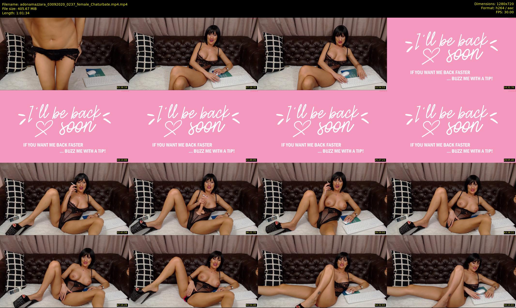 adonamazzara — 62 minute Chaturbate female cam show recording, 720p, Sep 3, 2020