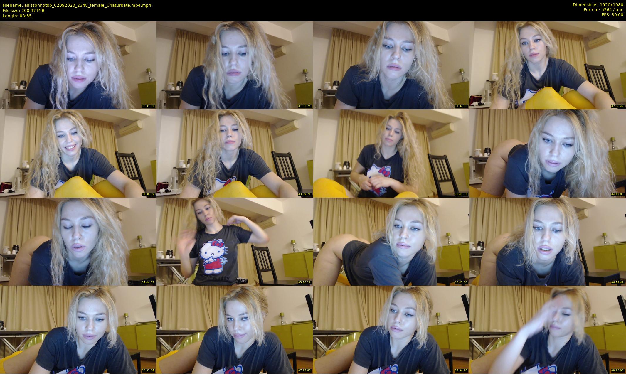 allissonhotbb — 9 minute Chaturbate female cam show recording, 1080p, Sep 2, 2020