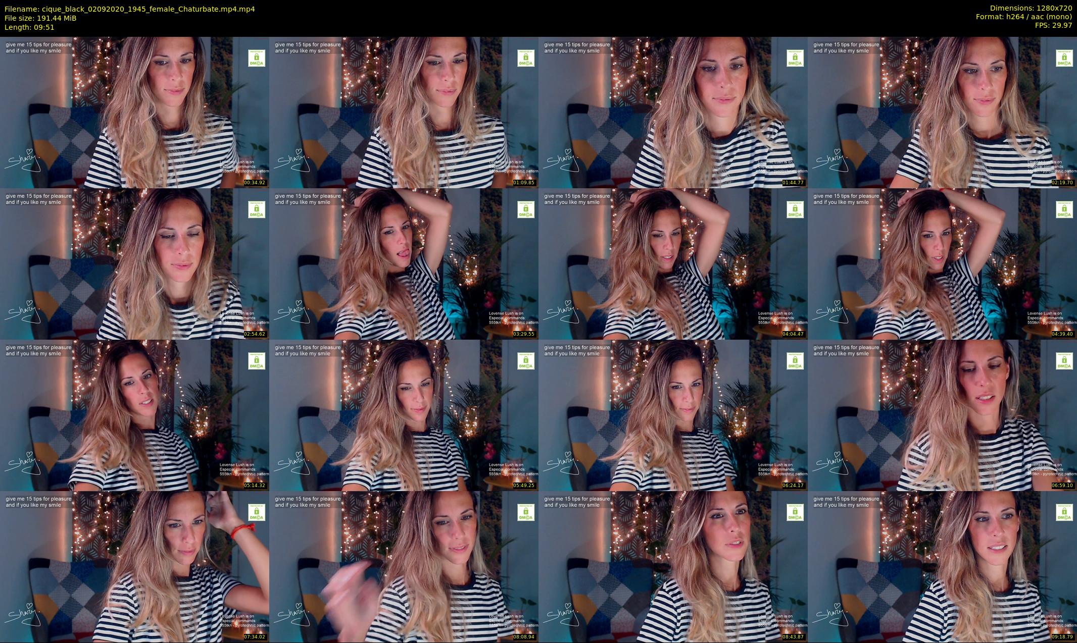 cique_black — 10 minute Chaturbate female cam show recording, 720p, Sep 2, 2020
