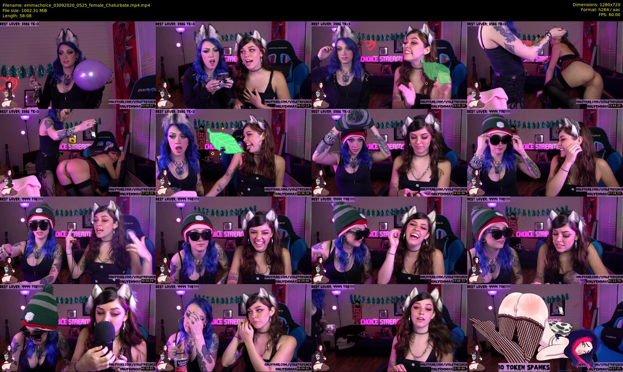 emmachoice — 59 minute Chaturbate female cam show recording, 720p, Sep 3, 2020