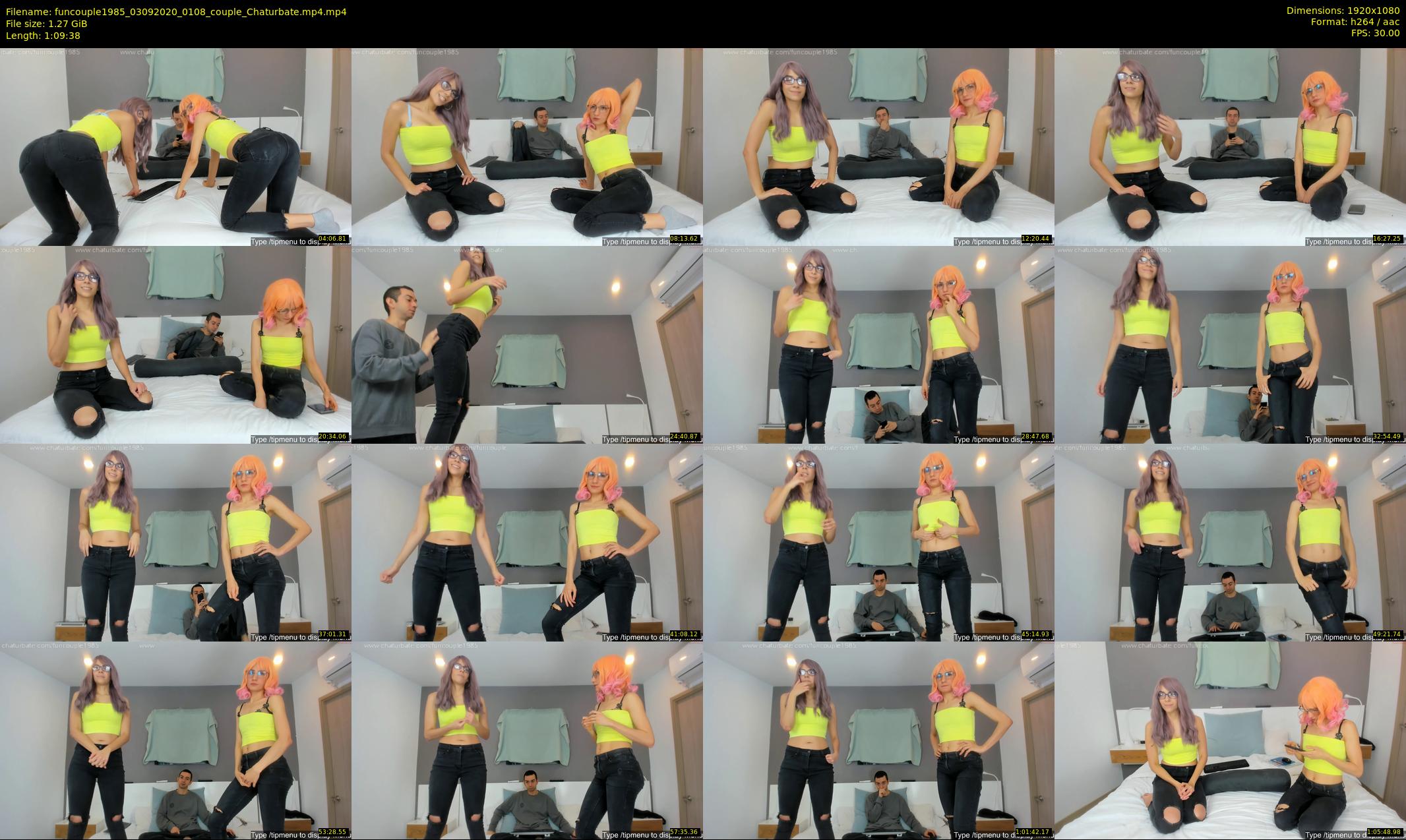 funcouple1985 — 70 minute Chaturbate couple cam show recording, 1080p, Sep 3, 2020