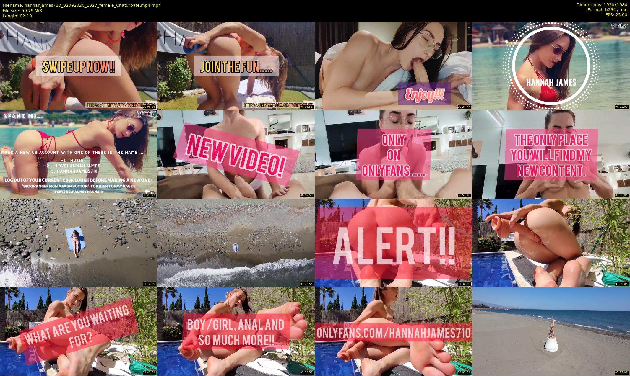 hannahjames710 — 3 minute Chaturbate female cam show recording, 1080p, Sep 2, 2020