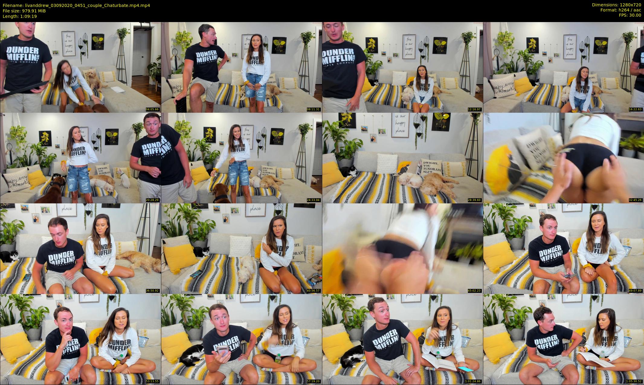 livanddrew — 70 minute Chaturbate couple cam show recording, 720p, Sep 3, 2020