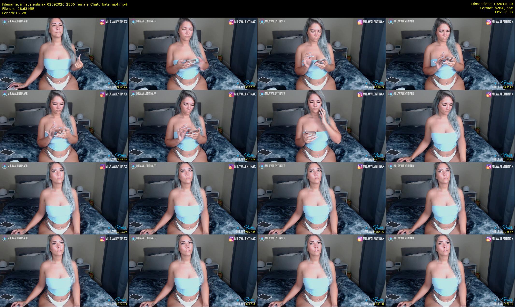 milavalentinax — 3 minute Chaturbate female cam show recording, 1080p, Sep 2, 2020