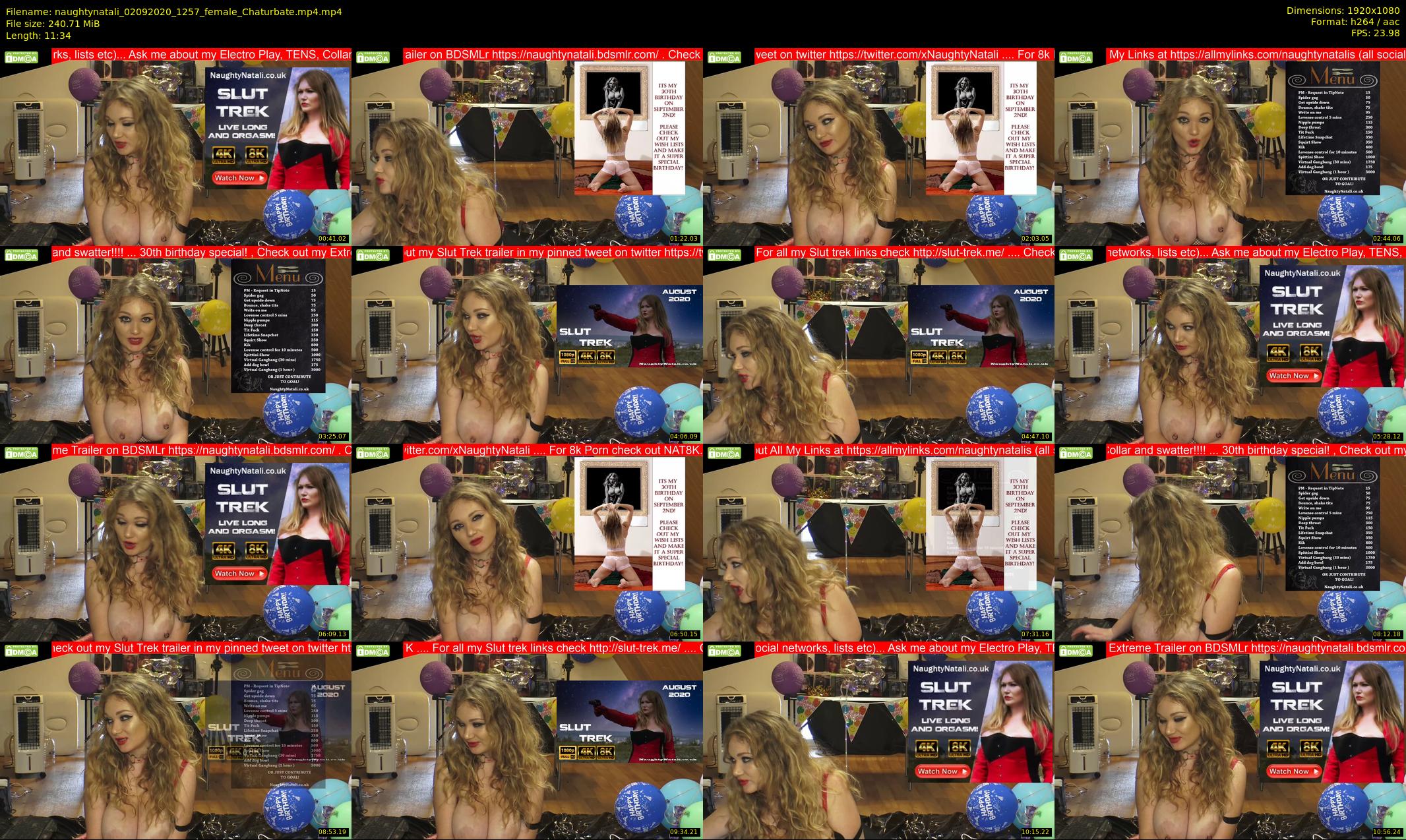 naughtynatali — 12 minute Chaturbate female cam show recording, 1080p, Sep 2, 2020