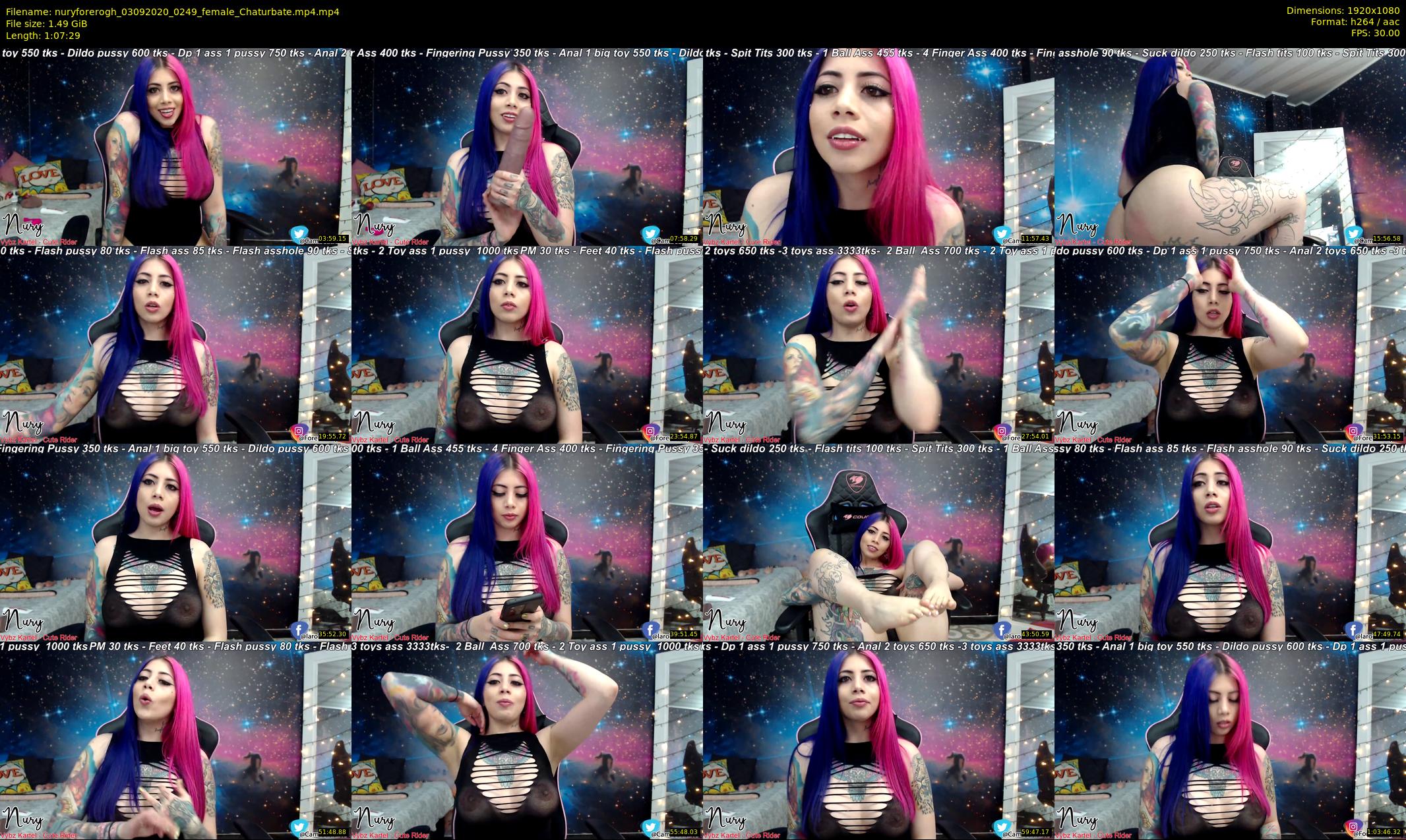 nuryforerogh — 68 minute Chaturbate female cam show recording, 1080p, Sep 3, 2020