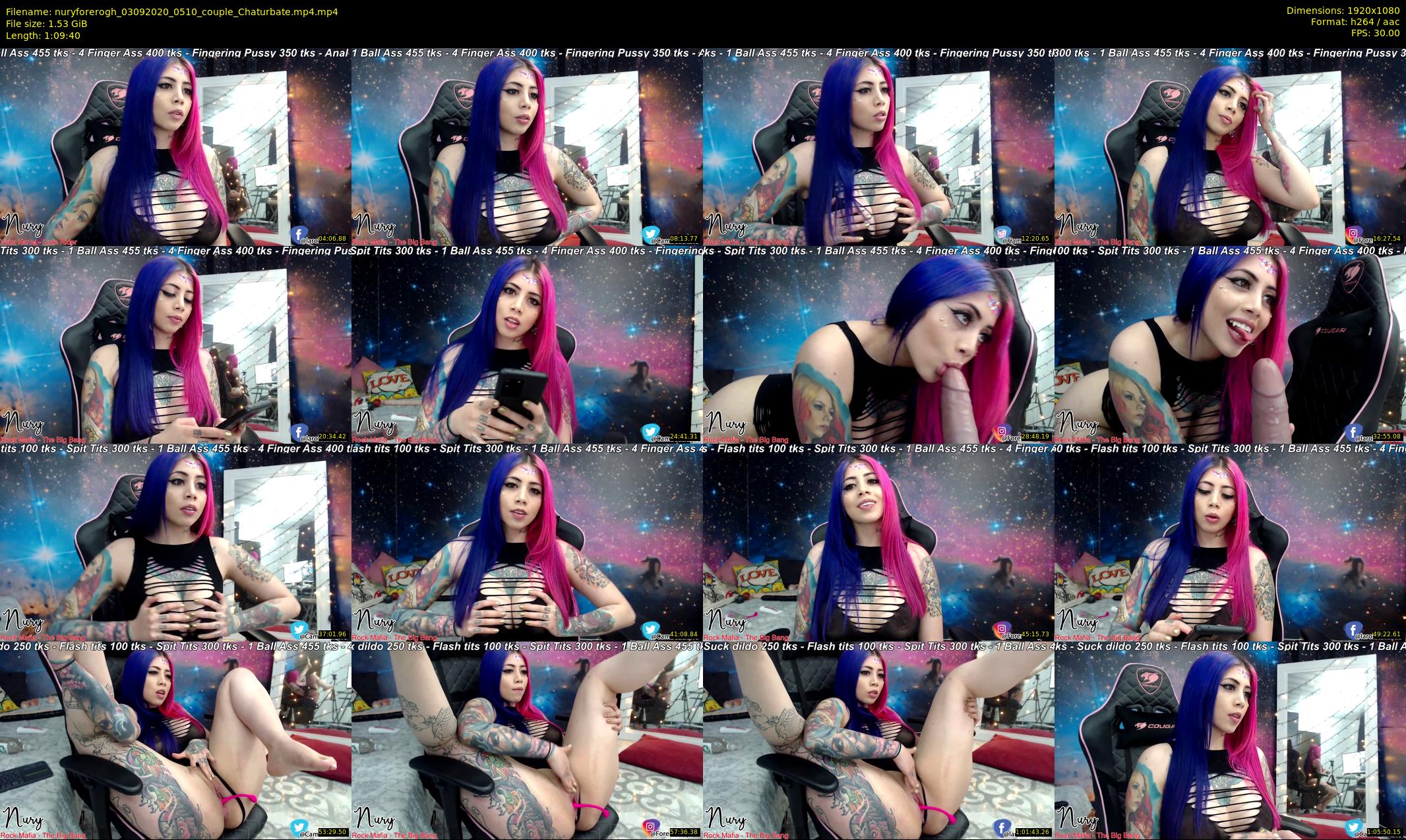 nuryforerogh — 70 minute Chaturbate female cam show recording, 1080p, Sep 3, 2020