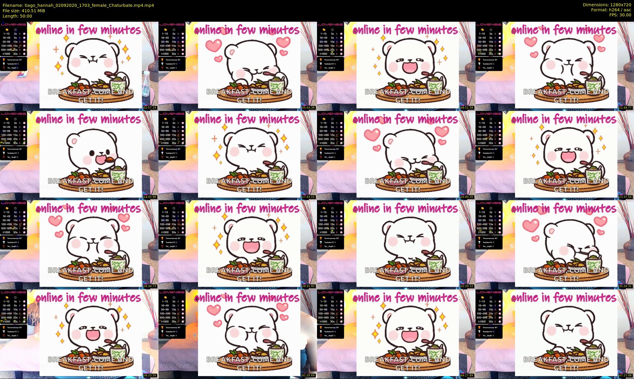 tiago_hannah — 50 minute Chaturbate couple cam show recording, 720p, Sep 2, 2020